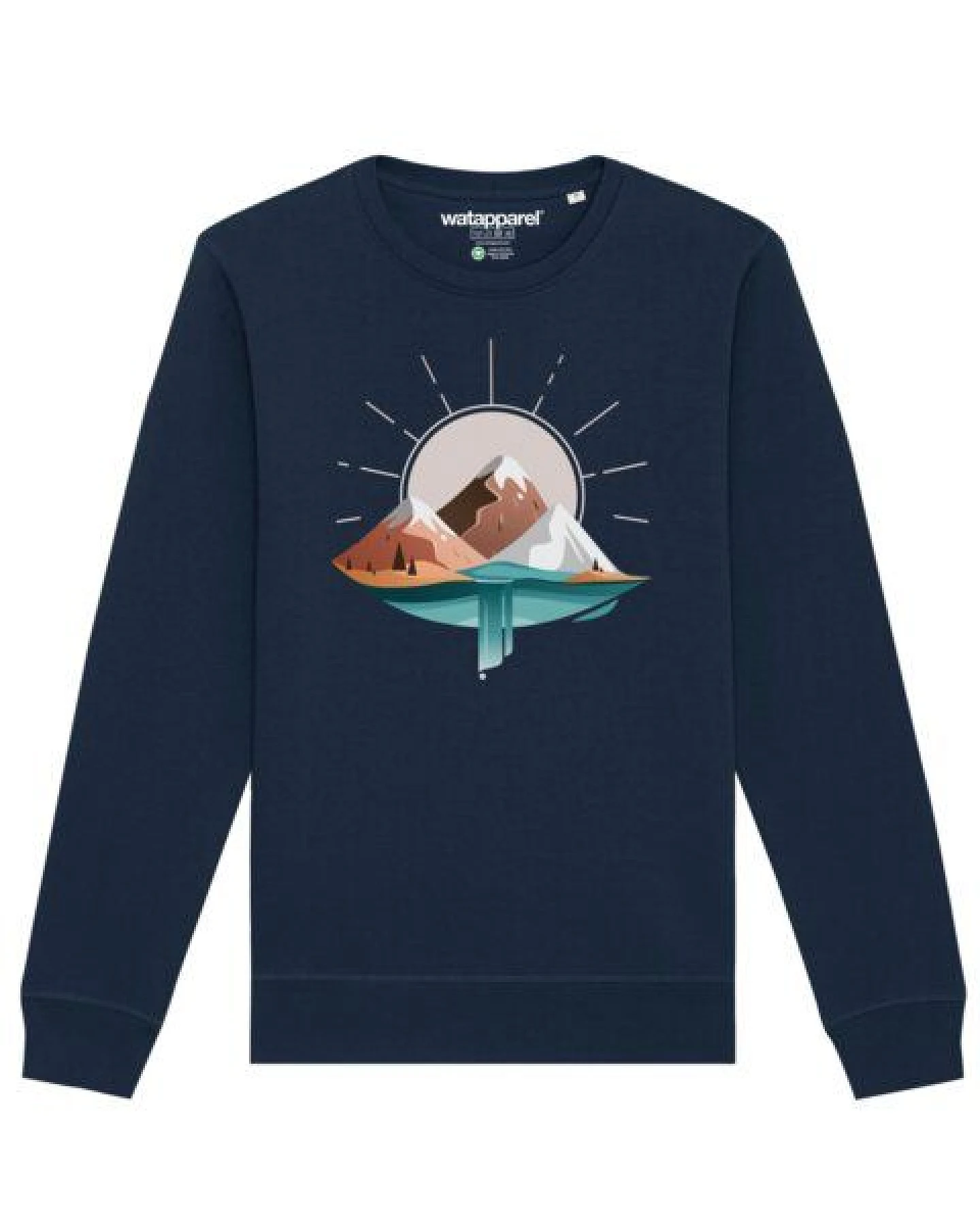 watapparel Sweatshirt Unisex Sunrise & Lake – Ansicht 2