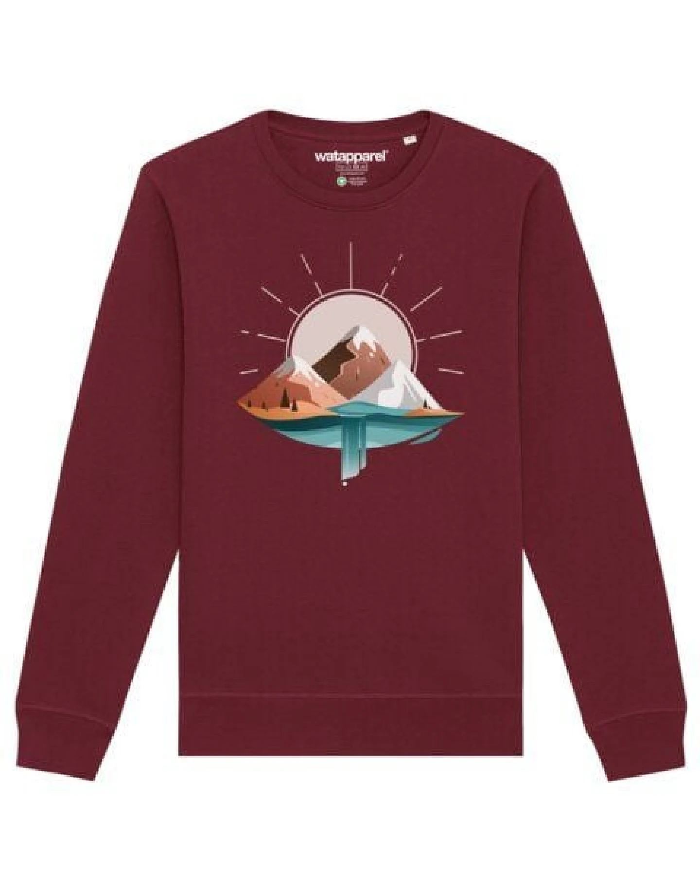 watapparel Sweatshirt Unisex Sunrise & Lake – Ansicht 2