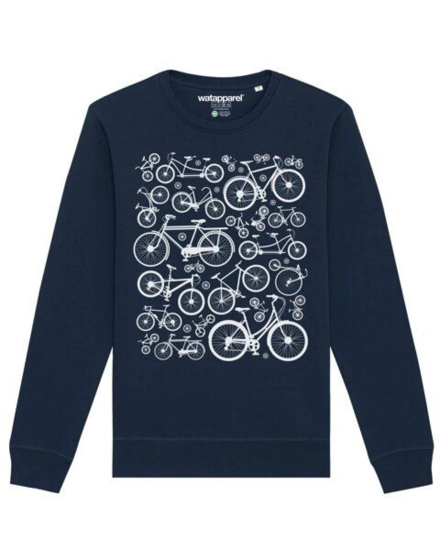 watapparel Sweatshirt Unisex Fahrräder – Ansicht 2