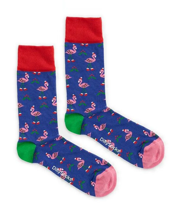 DillySocks Socken Flamingo Fest aus Biobaumwoll-Mix