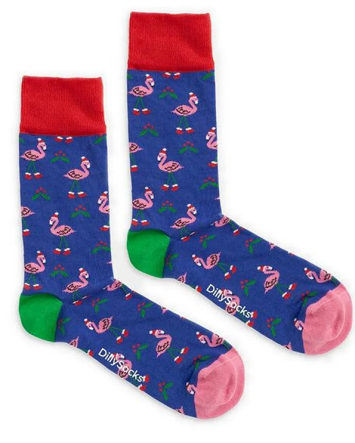 DillySocks Socken Flamingo Fest aus Biobaumwoll-Mix