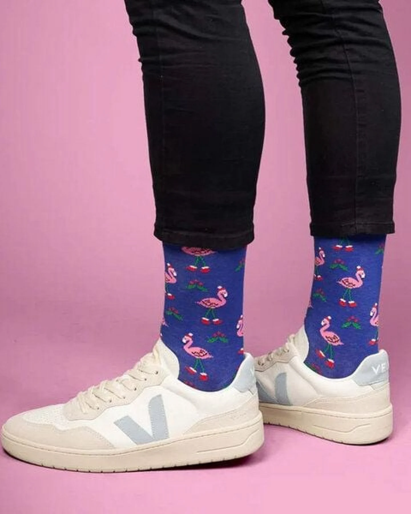 DillySocks Socken Flamingo Fest aus Biobaumwoll-Mix – Ansicht 2