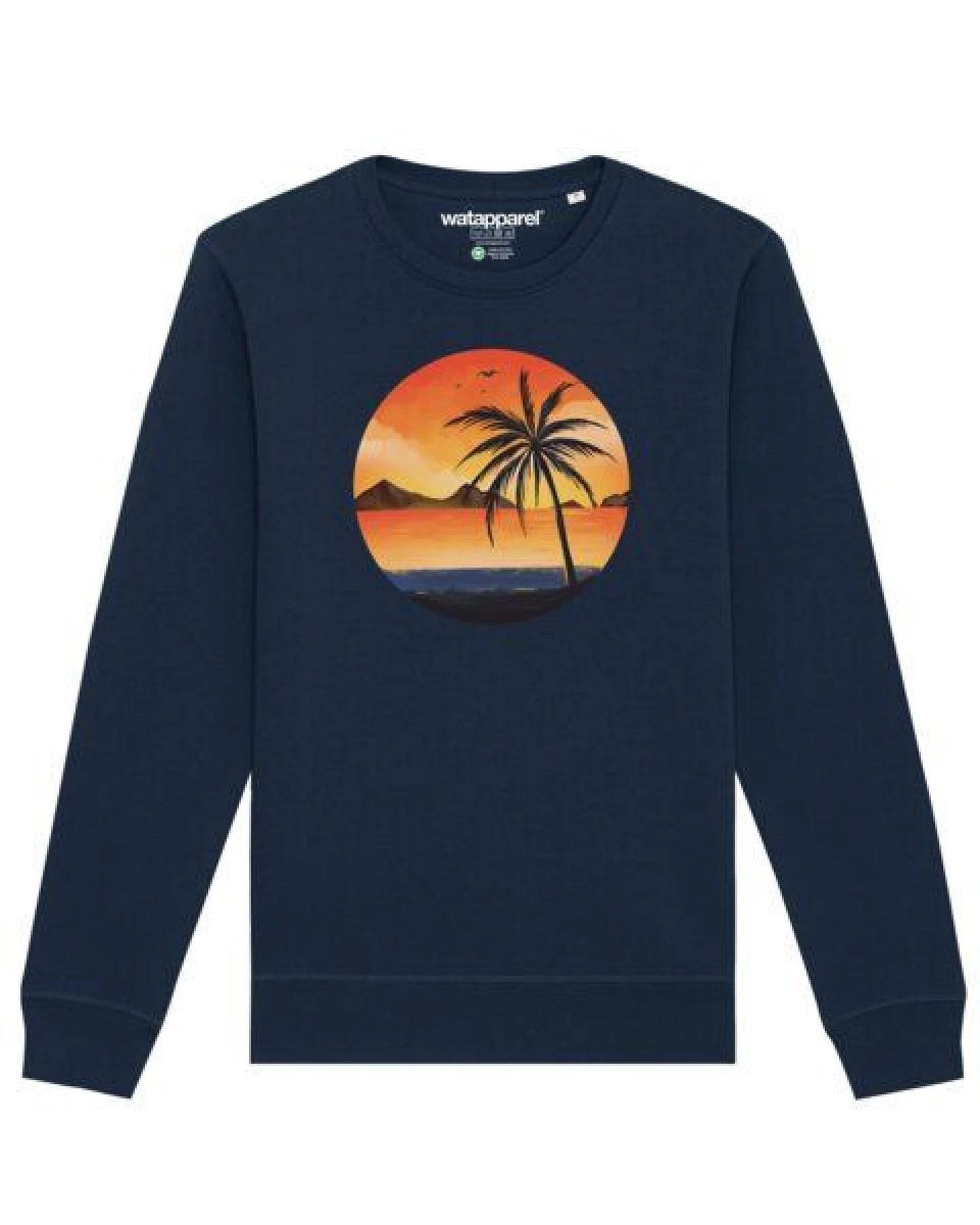 watapparel Sweatshirt Unisex Sunset on palm beach – Ansicht 2