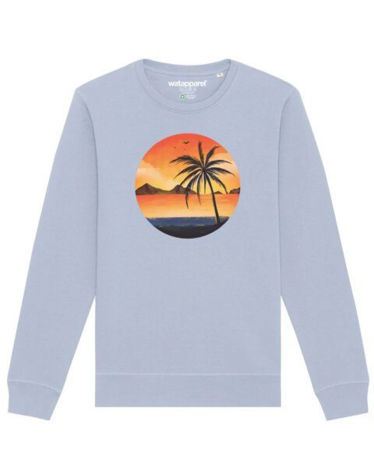 watapparel Sweatshirt Unisex Sunset on palm beach – Ansicht 2