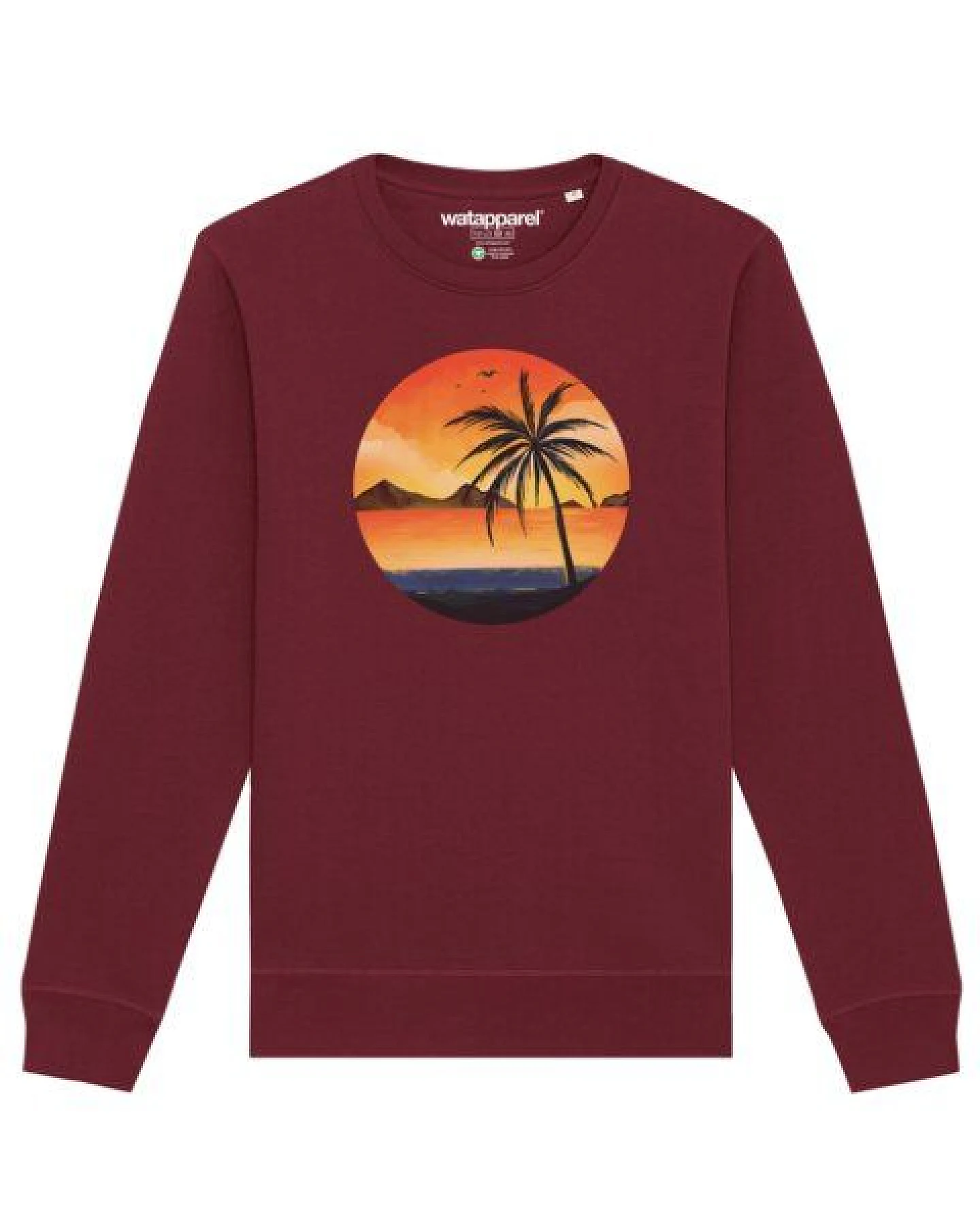 watapparel Sweatshirt Unisex Sunset on palm beach – Ansicht 2