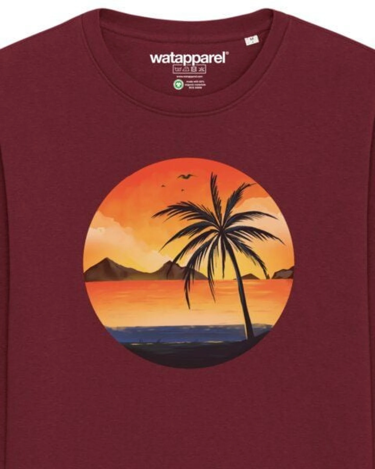 watapparel Sweatshirt Unisex Sunset on palm beach – Ansicht 3