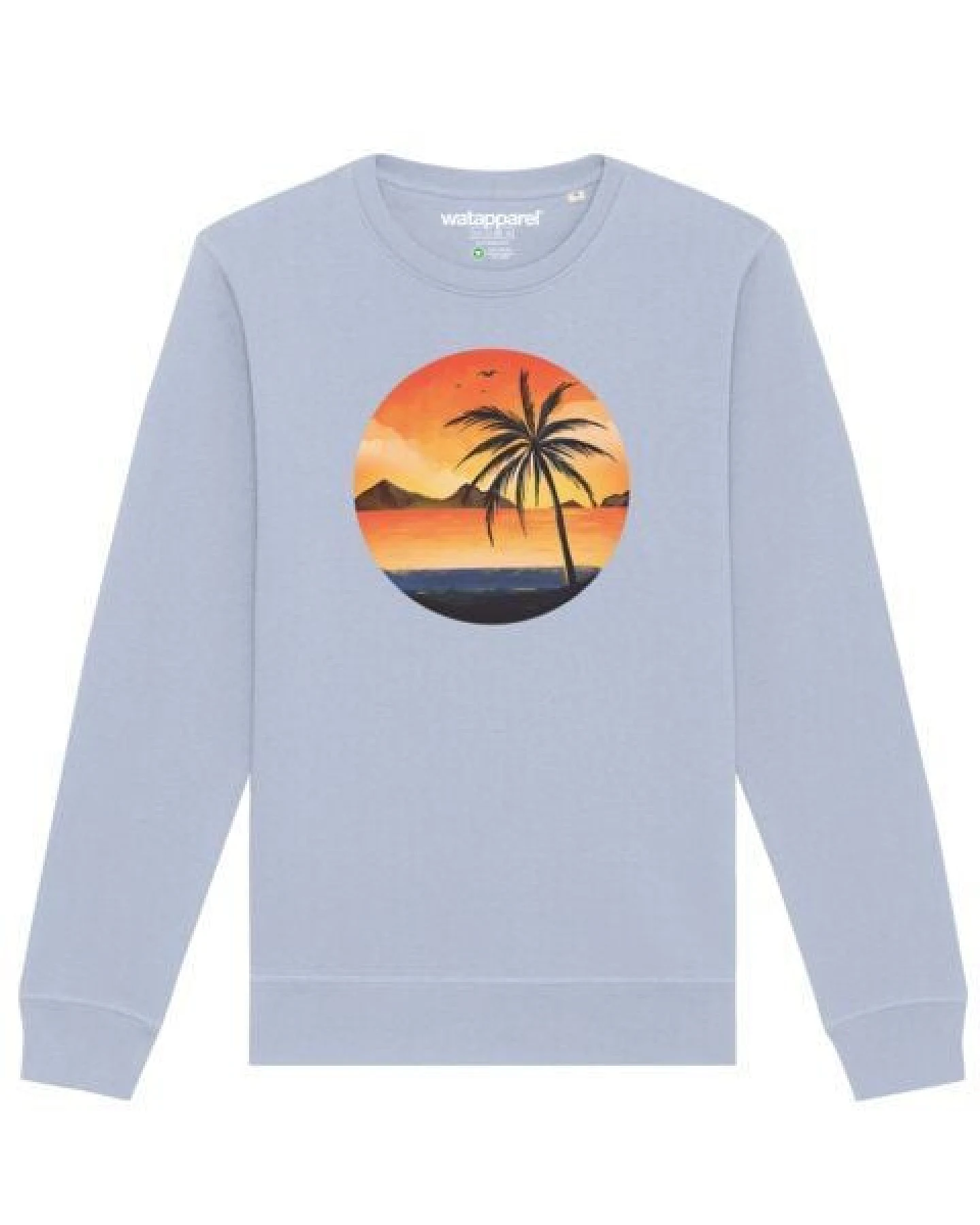 watapparel Sweatshirt Unisex Sunset on palm beach – Ansicht 2