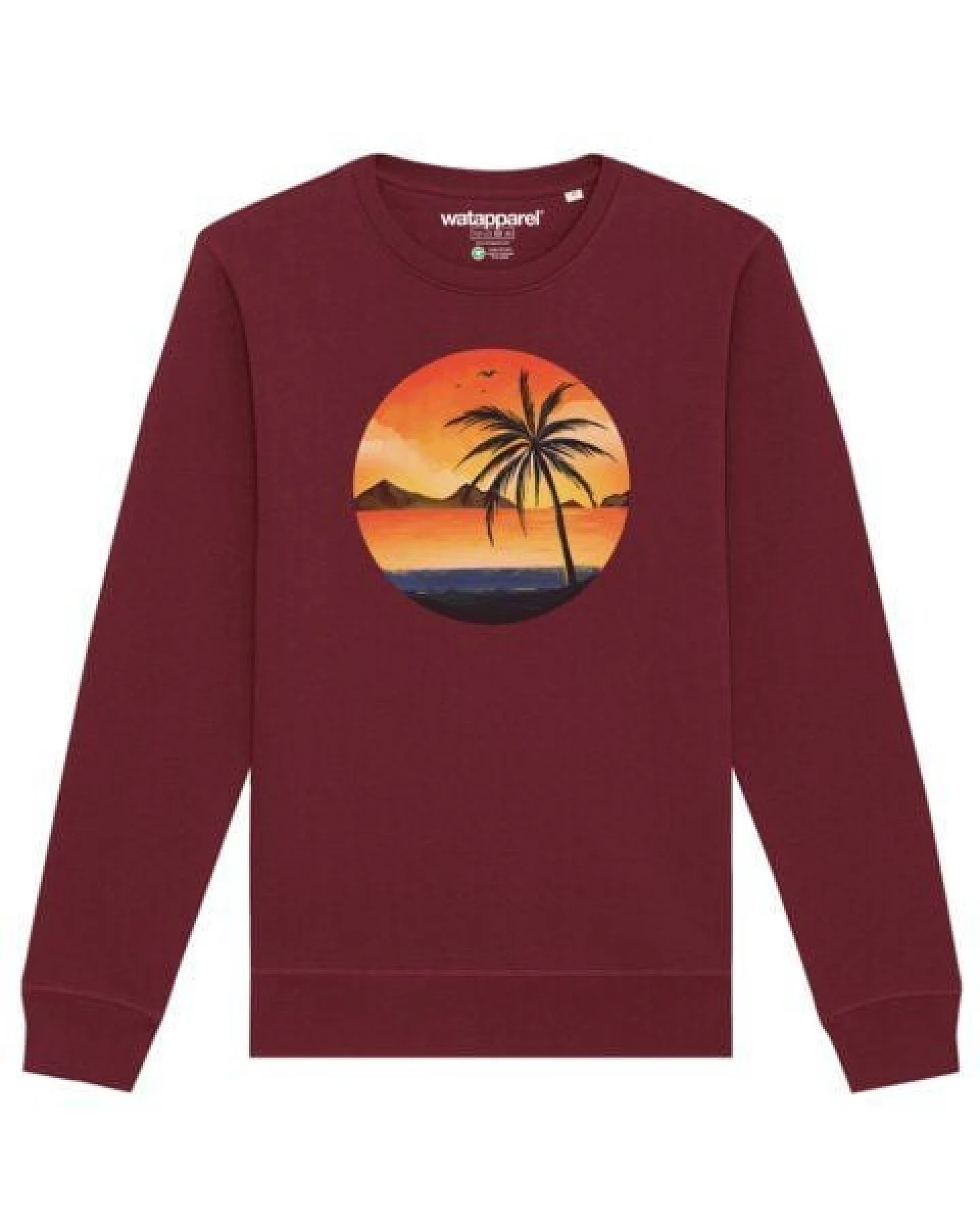 watapparel Sweatshirt Unisex Sunset on palm beach – Ansicht 2
