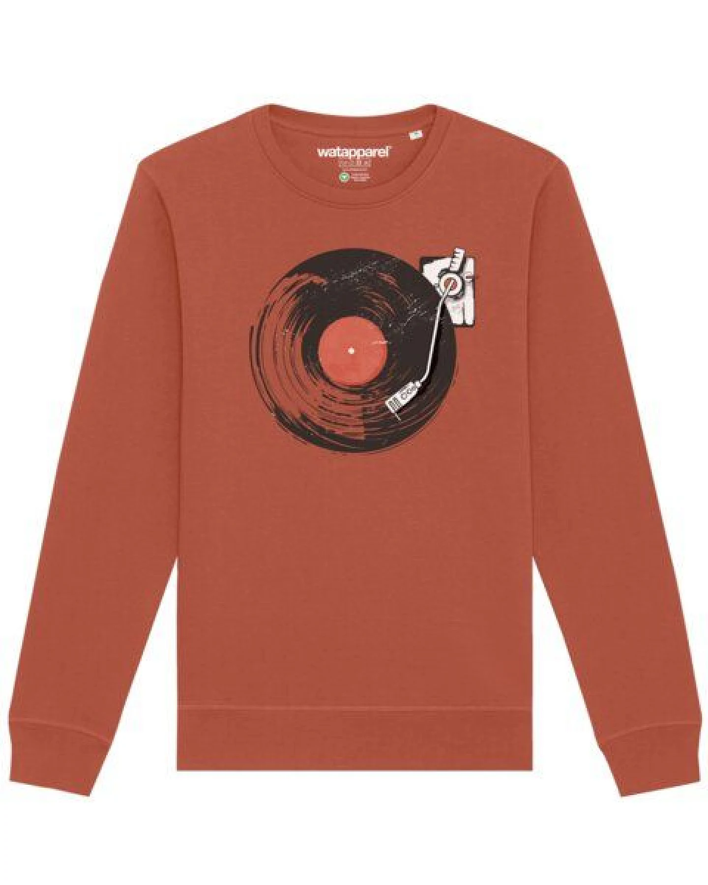 watapparel Sweatshirt Unisex Schallplatte – Ansicht 2