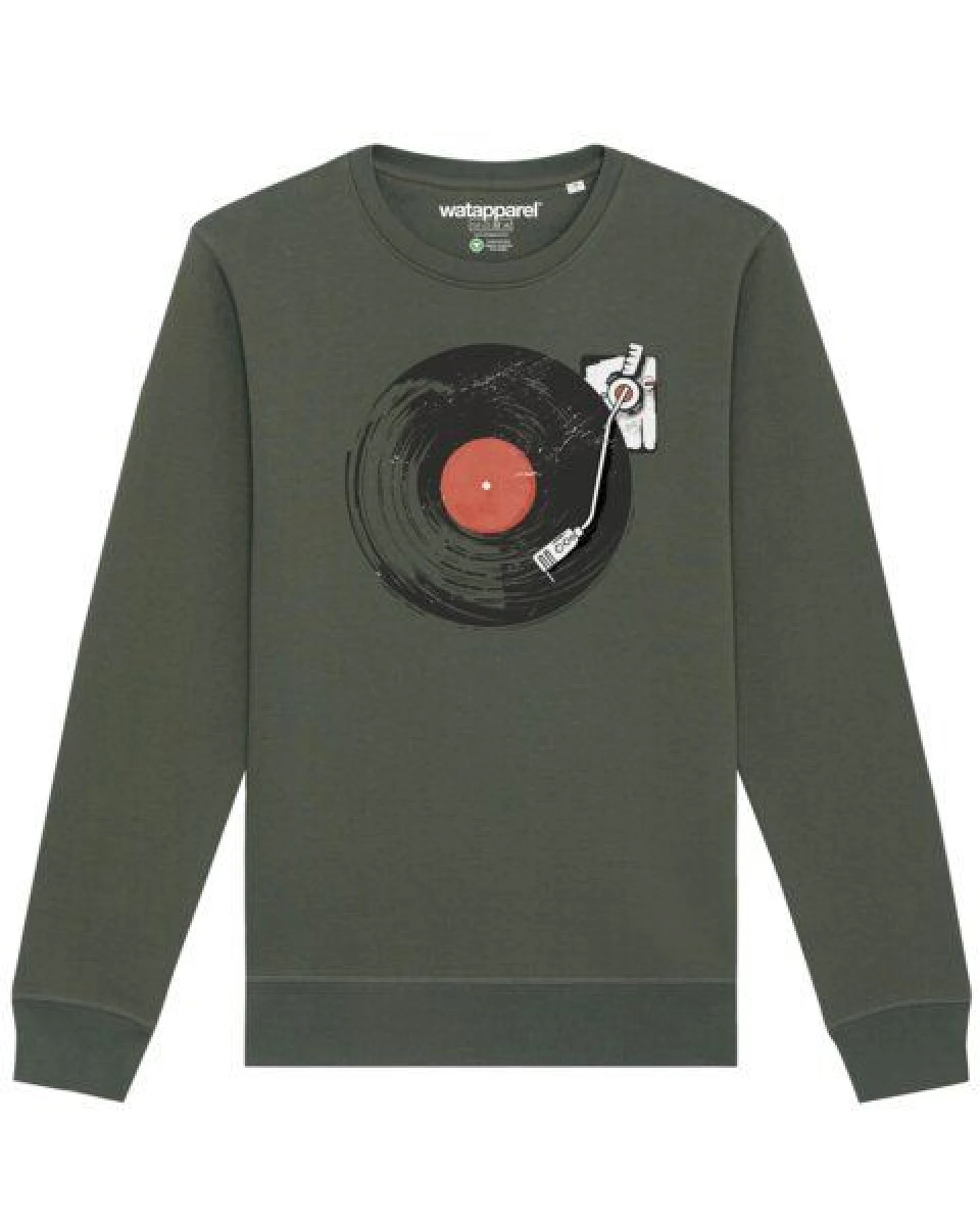 watapparel Sweatshirt Unisex Schallplatte – Ansicht 2