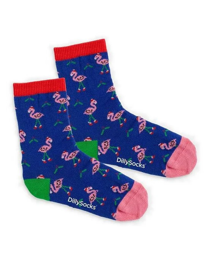 DillySocks Kindersocken Lil Flamingo Fest aus Biobaumwoll-Mix
