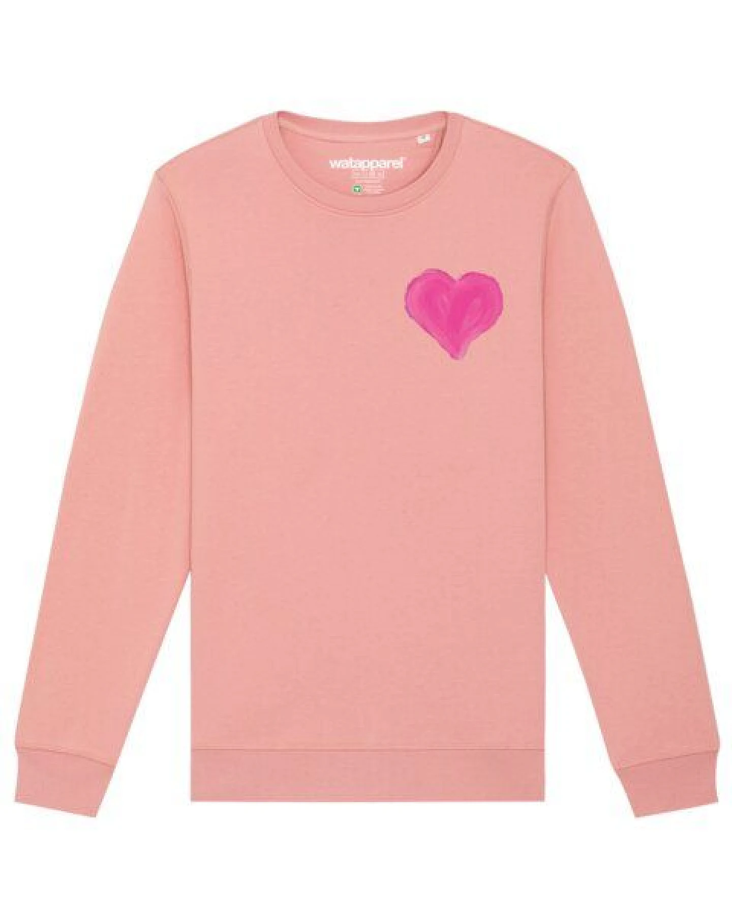 watapparel Sweatshirt Unisex Pink Heart – Ansicht 2