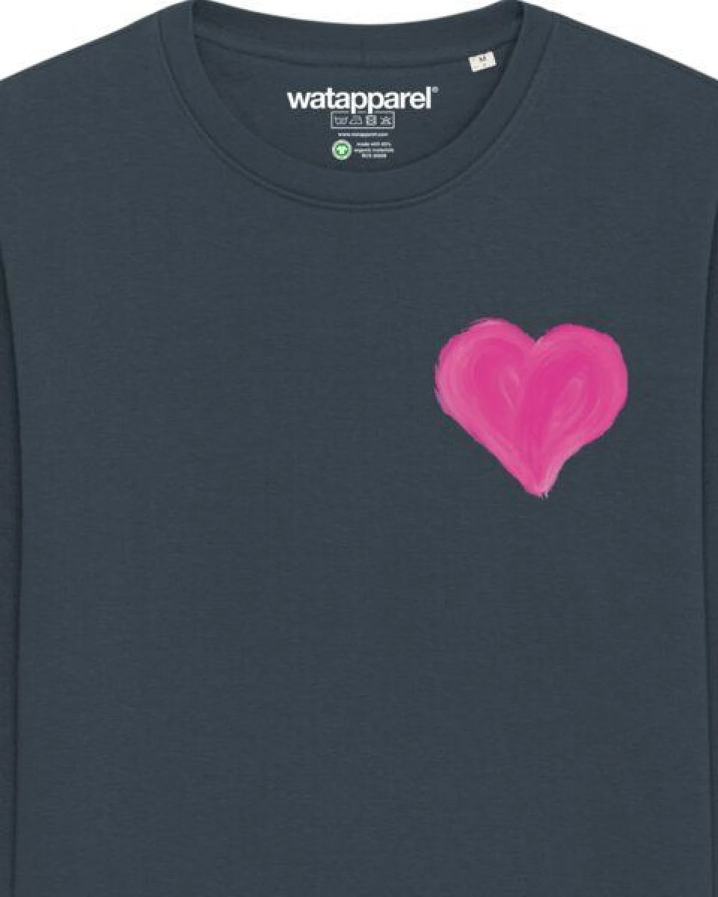 watapparel Sweatshirt Unisex Pink Heart – Ansicht 3