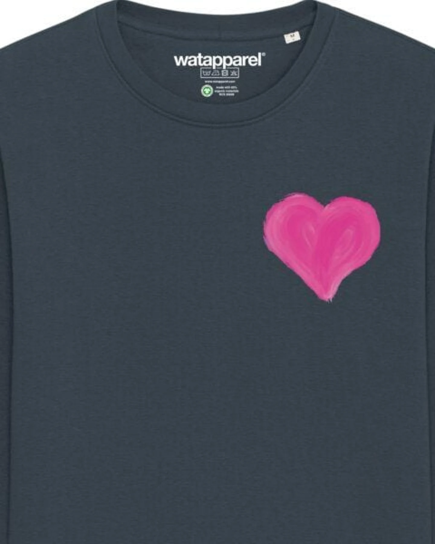 watapparel Sweatshirt Unisex Pink Heart – Ansicht 3