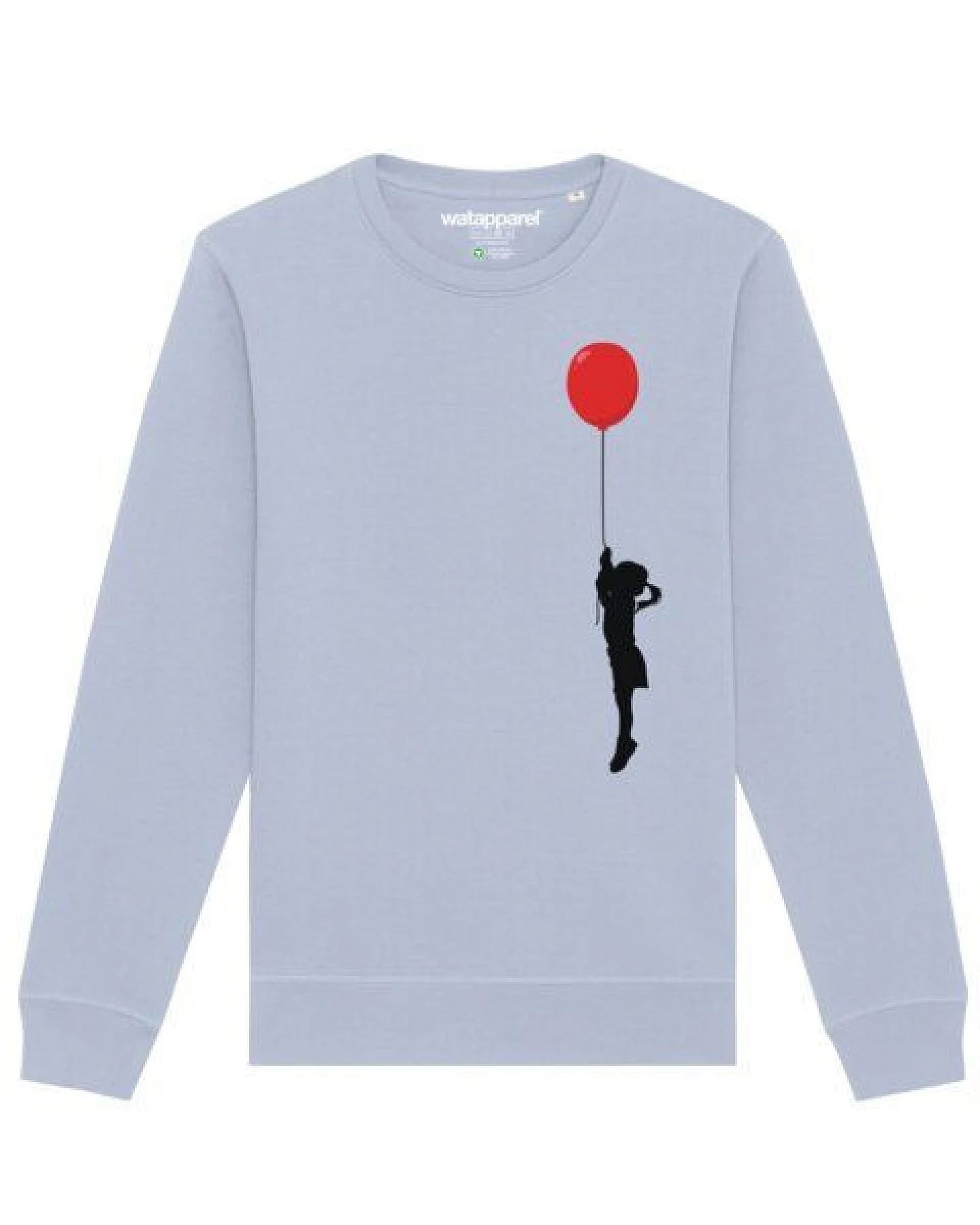 watapparel Sweatshirt Unisex Mädchen mit Luftballon (print) – Ansicht 2