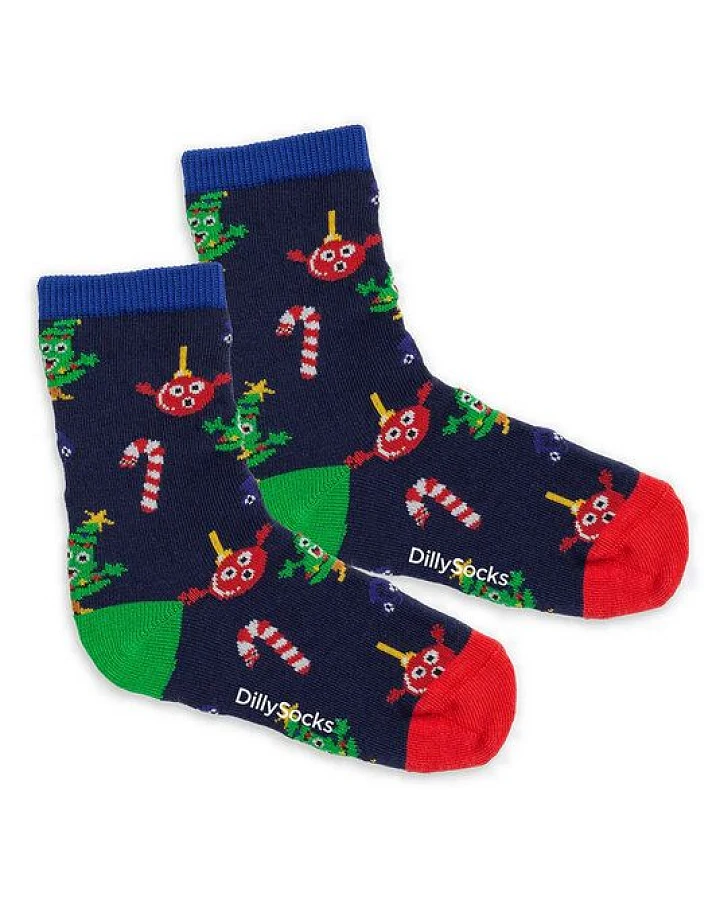 DillySocks Kindersocken Lil Christmas Choir aus Biobaumwoll-Mix