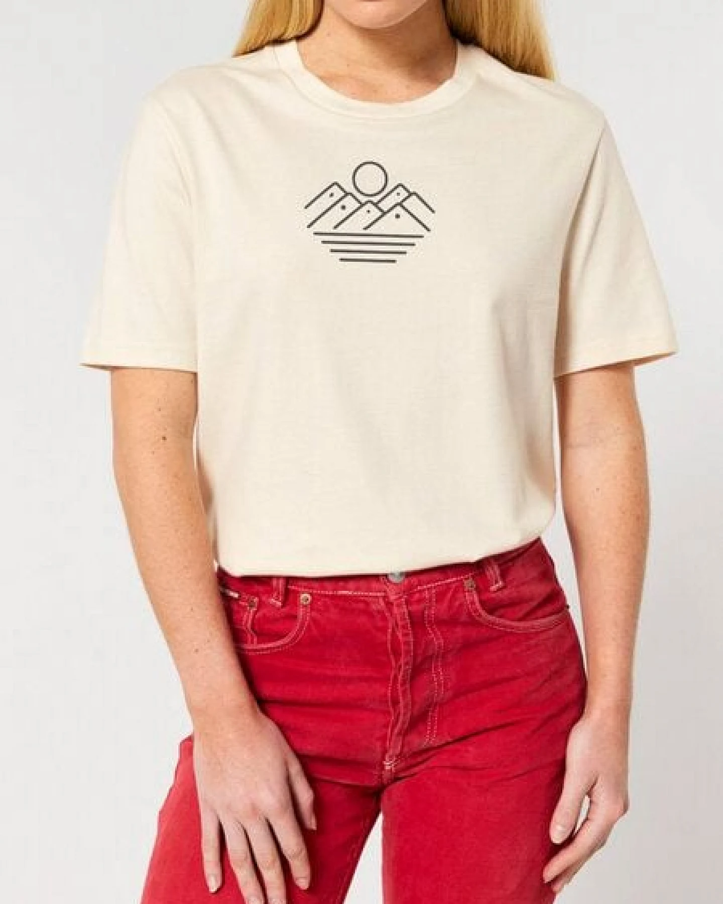 Human Family Bio Unisex Rundhals T-Shirt "Mountain Silhouette" – Ansicht 4