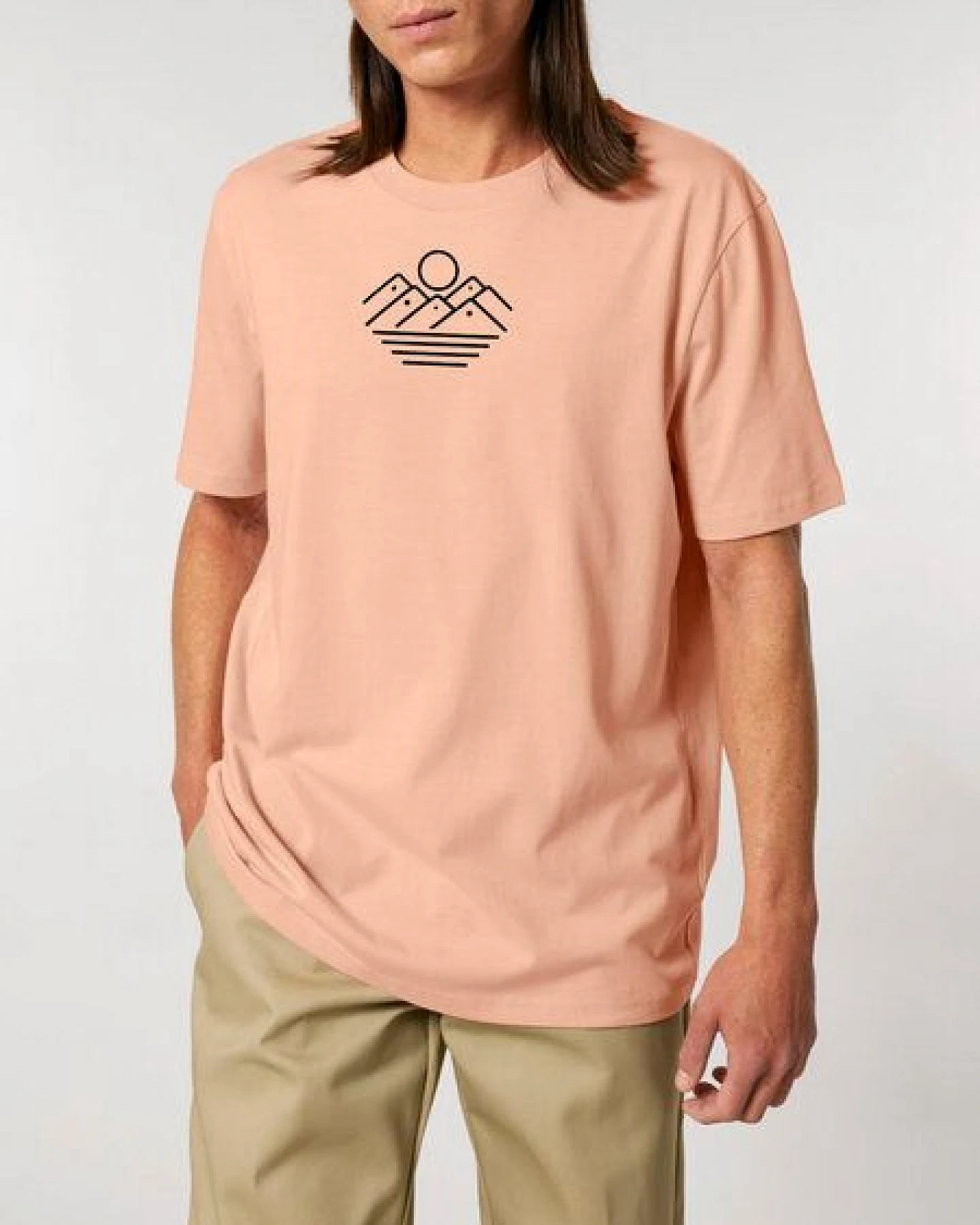 Human Family Bio Unisex Rundhals T-Shirt "Mountain Silhouette" – Ansicht 2