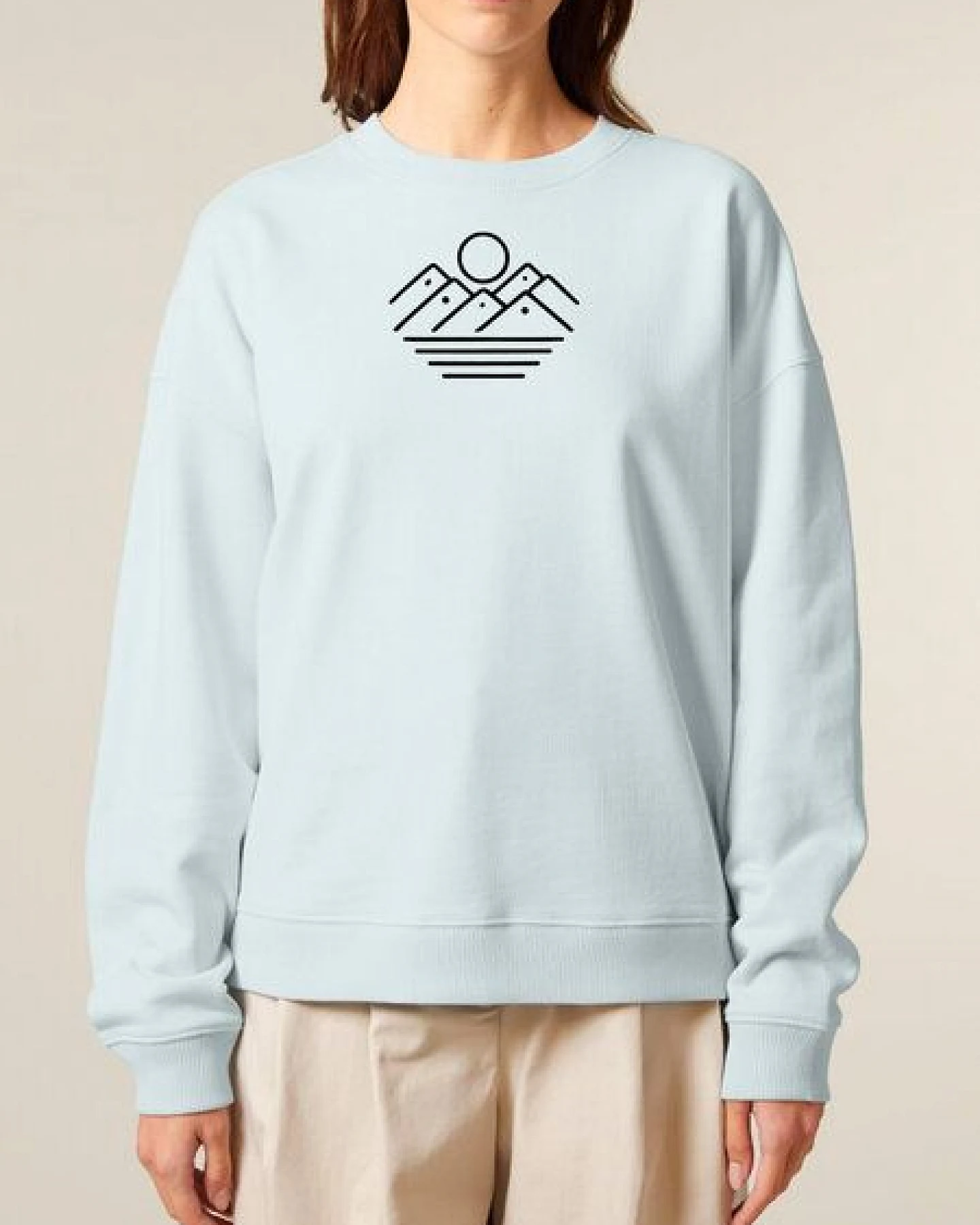 Human Family Bio Unisex oversize Sweatshirt - "Mountain Silhouette" – Ansicht 2