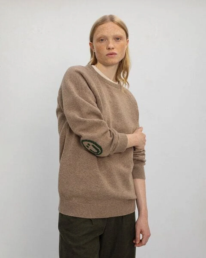 Rotholz Smiling Strickpullover aus recycelter Wolle