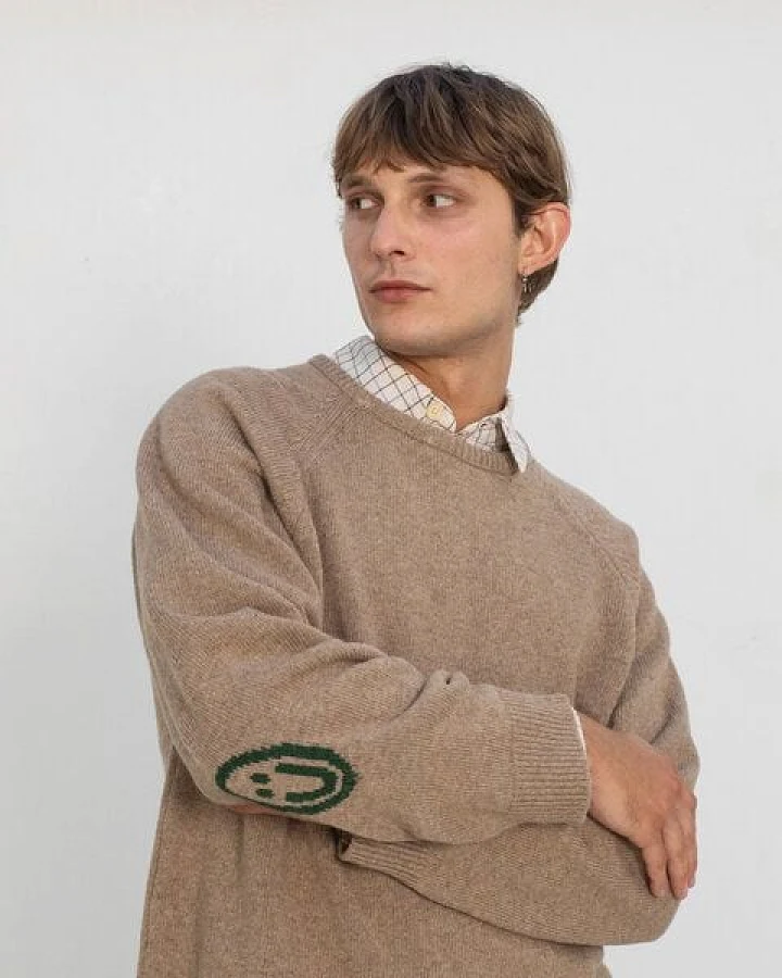 Rotholz Smiling Strickpullover aus recycelter Wolle