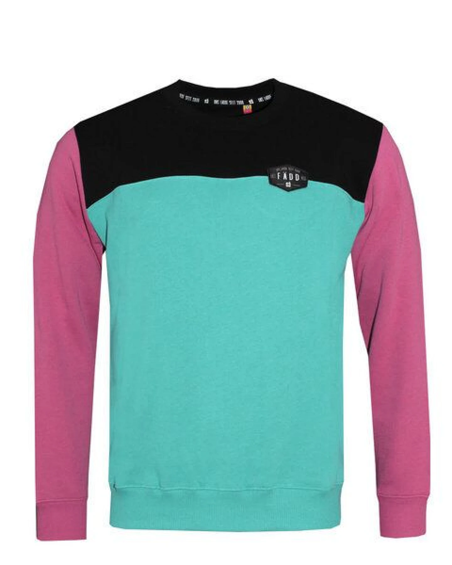 FÄDD Herren Sweatshirt Pullover aus Bio-Baumwolle "Fräsch Lain" Blau/Bunt – Ansicht 2