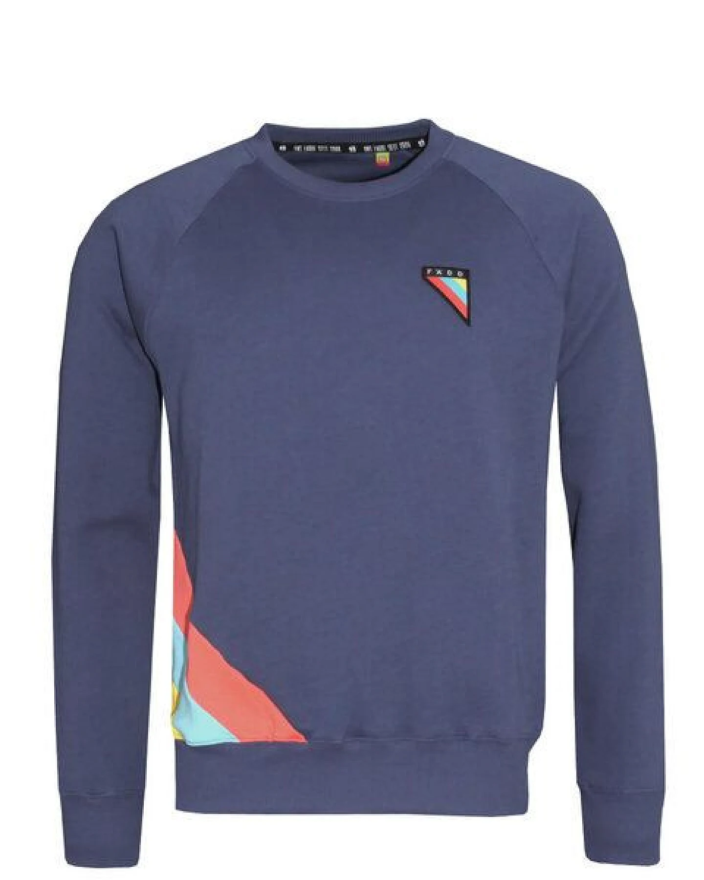 FÄDD Herren Sweatshirt Pullover aus Bio-Baumwolle "Fräsch Lain" Blau/Bunt – Ansicht 2