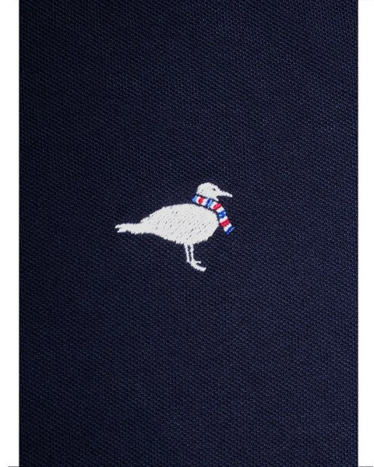 FÄDD Herren Poloshirt Bio-Baumwolle "HOLZBEIN Möwe" Navy/ Blau – Ansicht 2