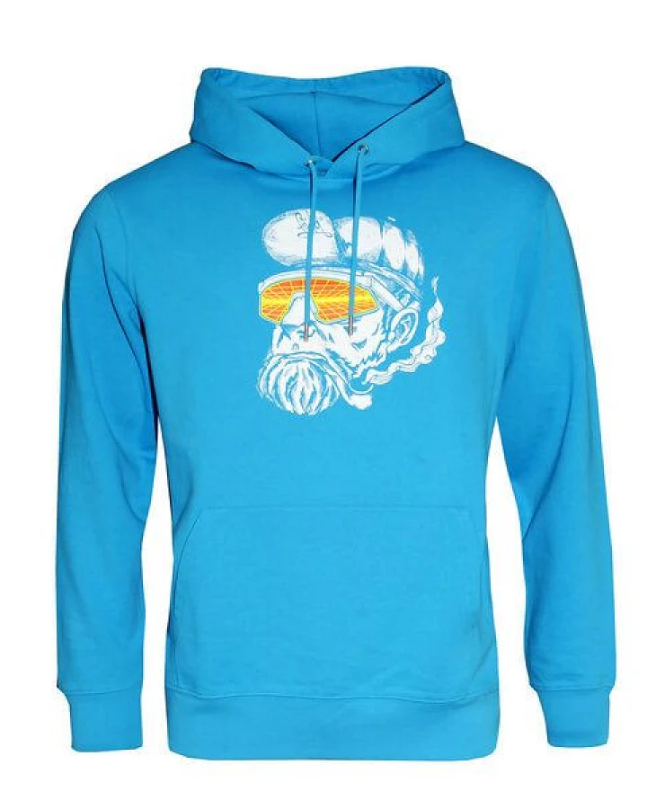 FÄDD Herren Sweatshirt Hoodie aus Bio-Baumwolle "Fläsch Hipster Hans" Blau