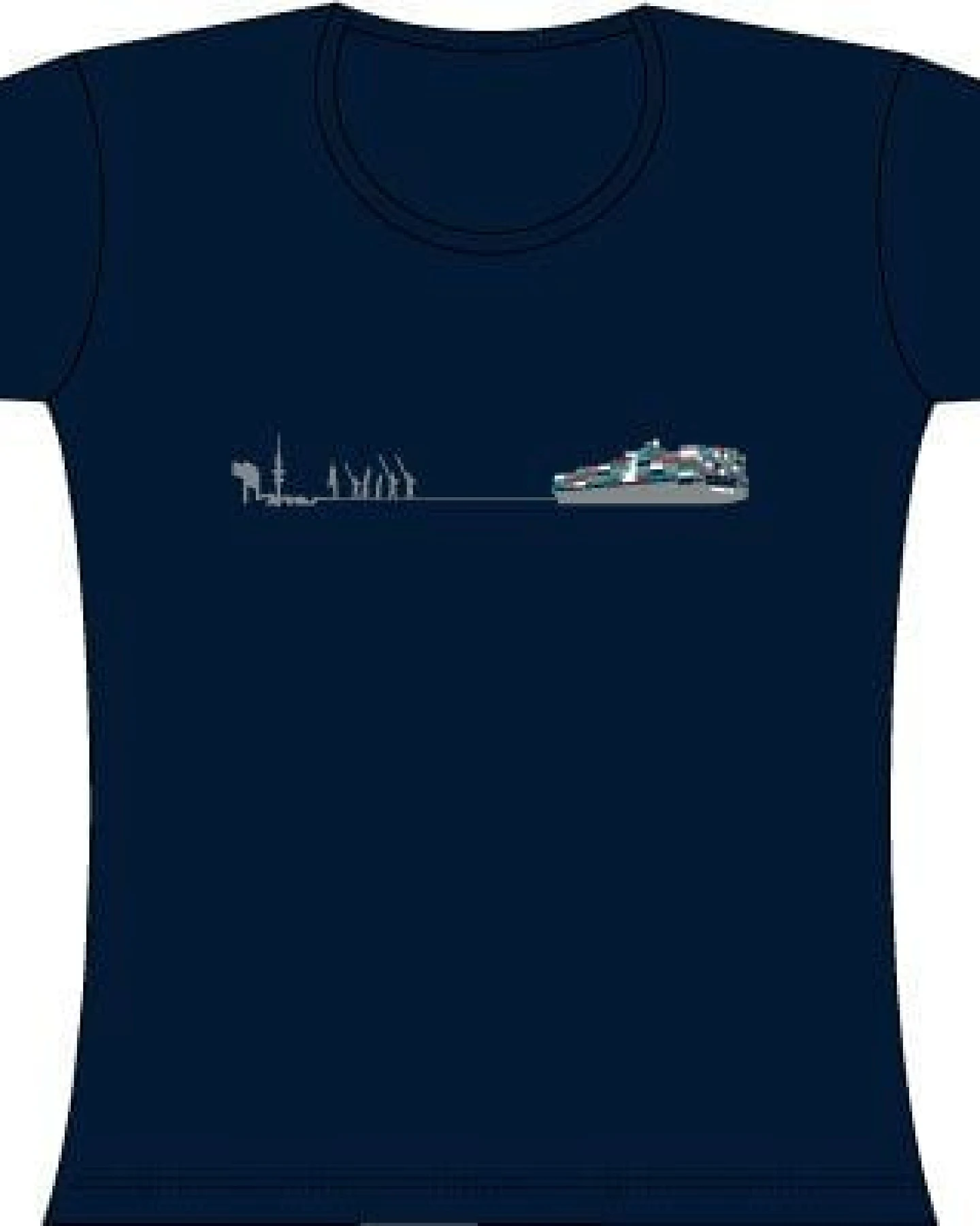 T-Shirtladen-Marktstrasse GmbH Containerschiff Girl-T-Shirt – Ansicht 4