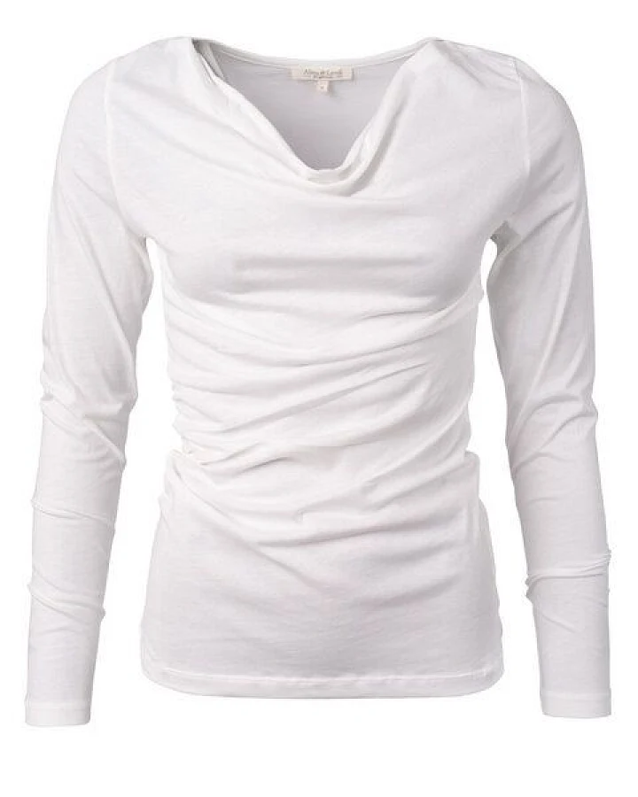 Alma & Lovis Langarmshirt mit Wasserfallausschnitt
