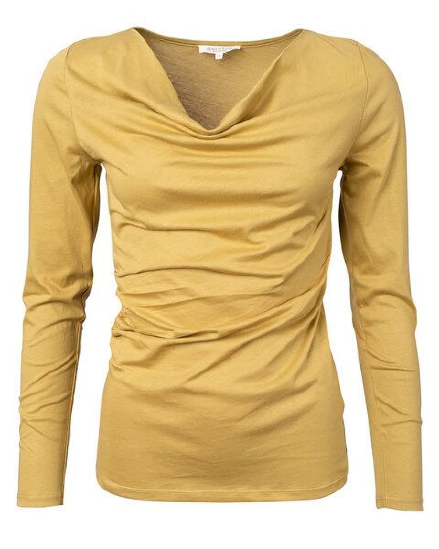 Alma & Lovis Langarmshirt mit Wasserfallausschnitt – Ansicht 2