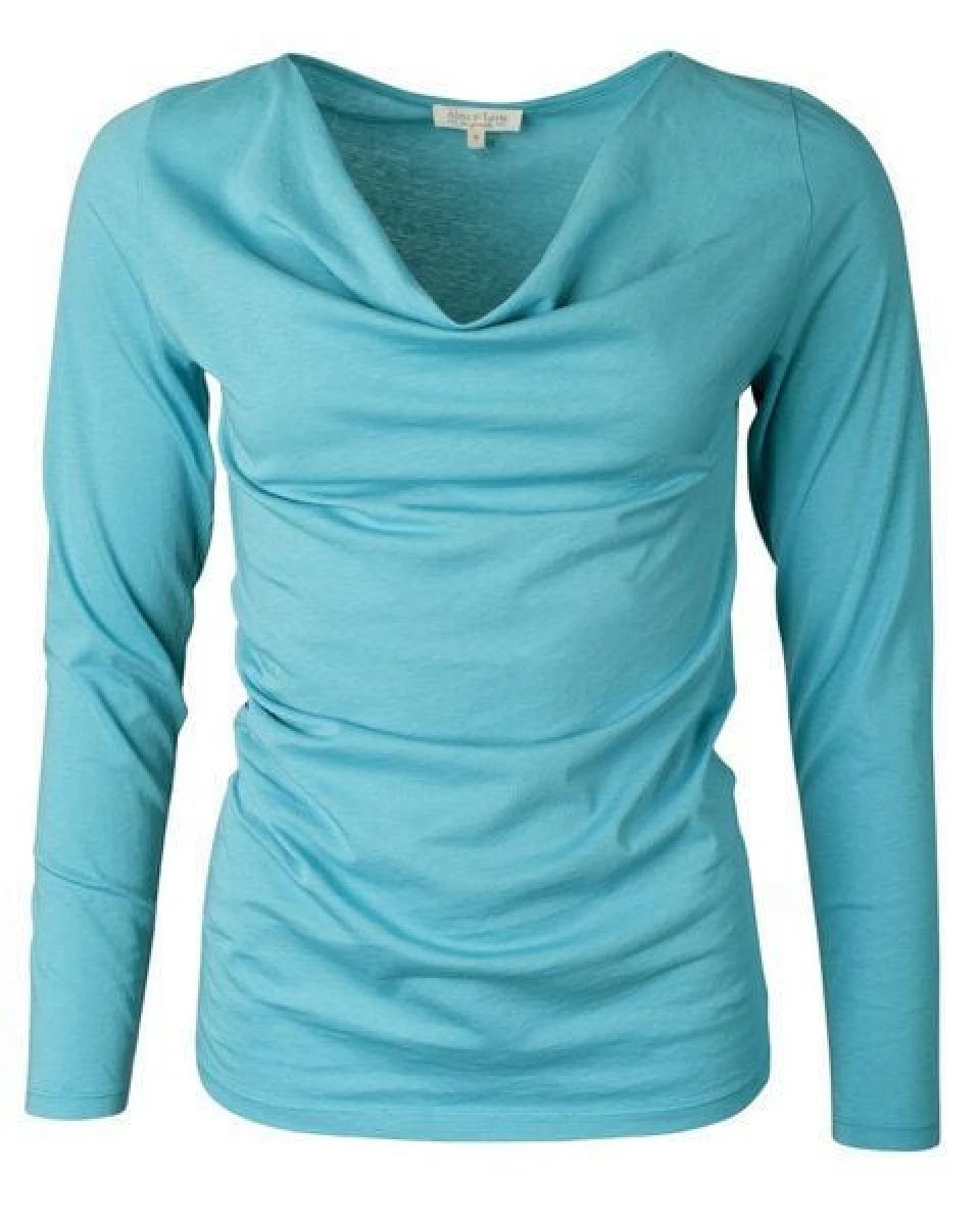 Alma & Lovis Langarmshirt mit Wasserfallausschnitt – Ansicht 4