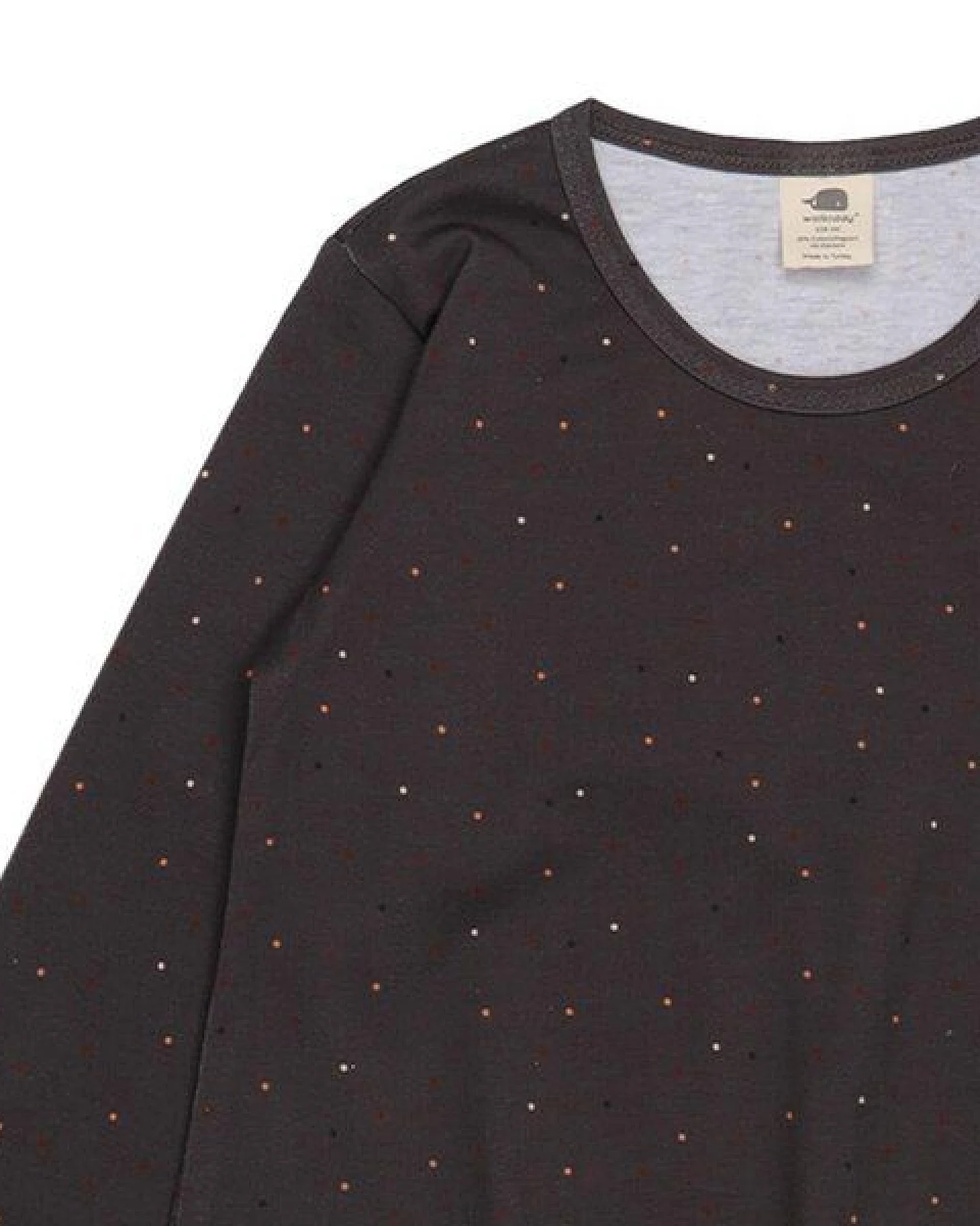 Kinder Kleid GOTS zertifiziert – Bio-Baumwolle, Grau, langärmelig, weich & bequem, locker fallend, alltagstauglich – Ansicht 3