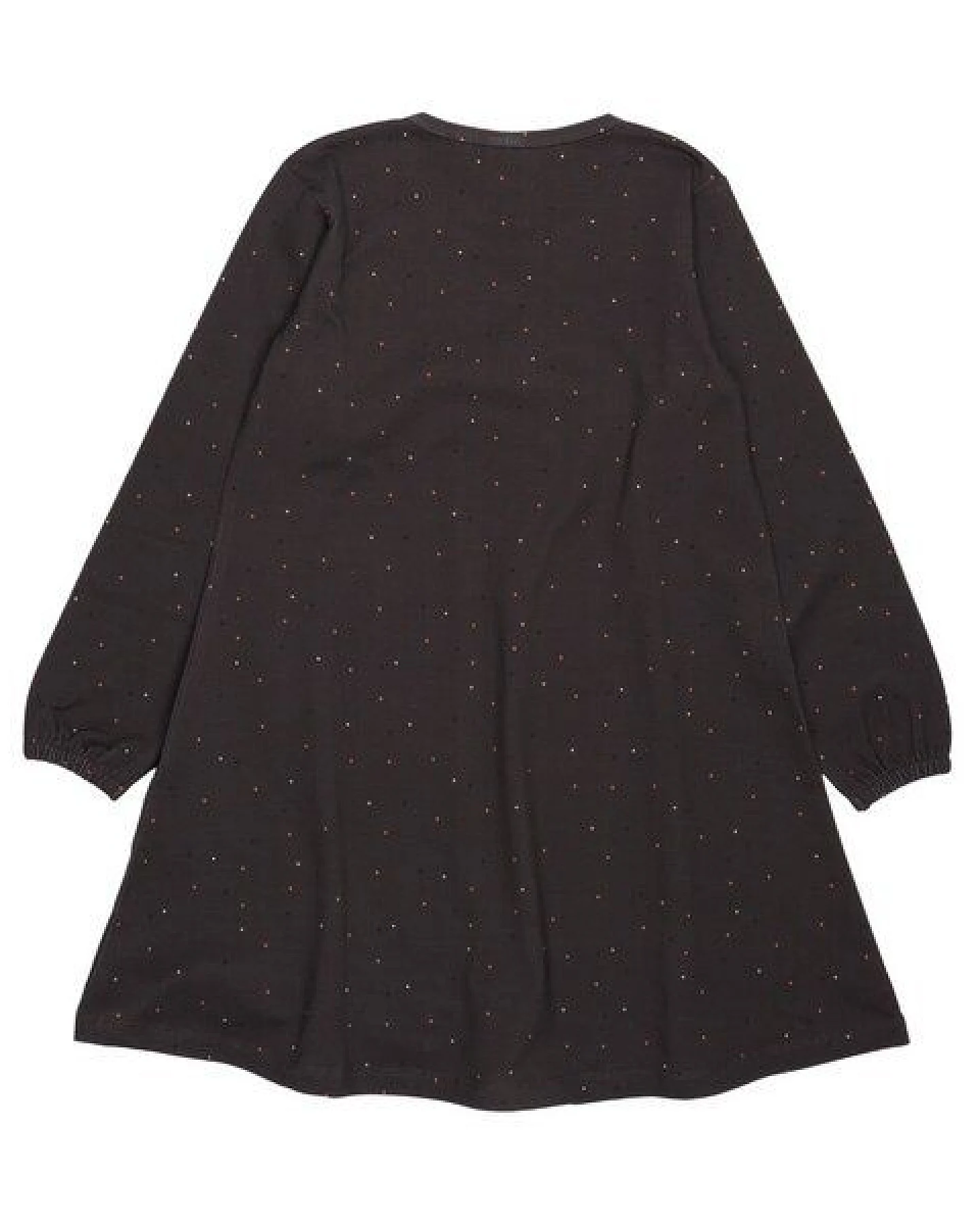 Kinder Kleid GOTS zertifiziert – Bio-Baumwolle, Grau, langärmelig, weich & bequem, locker fallend, alltagstauglich – Ansicht 4