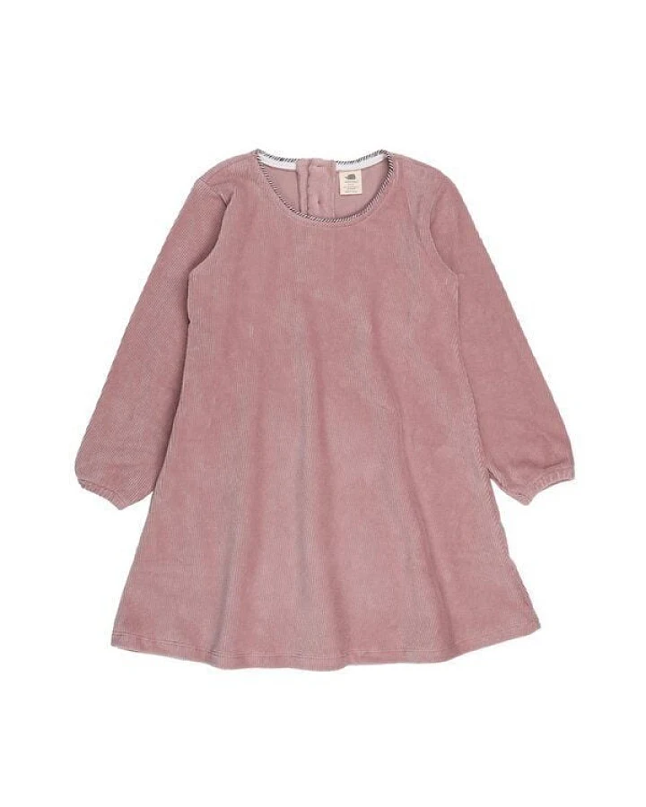 Walkiddy Bio-Baumwolle Rosa Cord Kleid - Nachhaltige, GOTS-Zertifizierte Kinderbekleidung