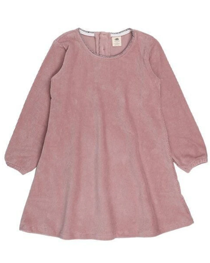 Walkiddy Bio-Baumwolle Rosa Cord Kleid - Nachhaltige, GOTS-Zertifizierte Kinderbekleidung
