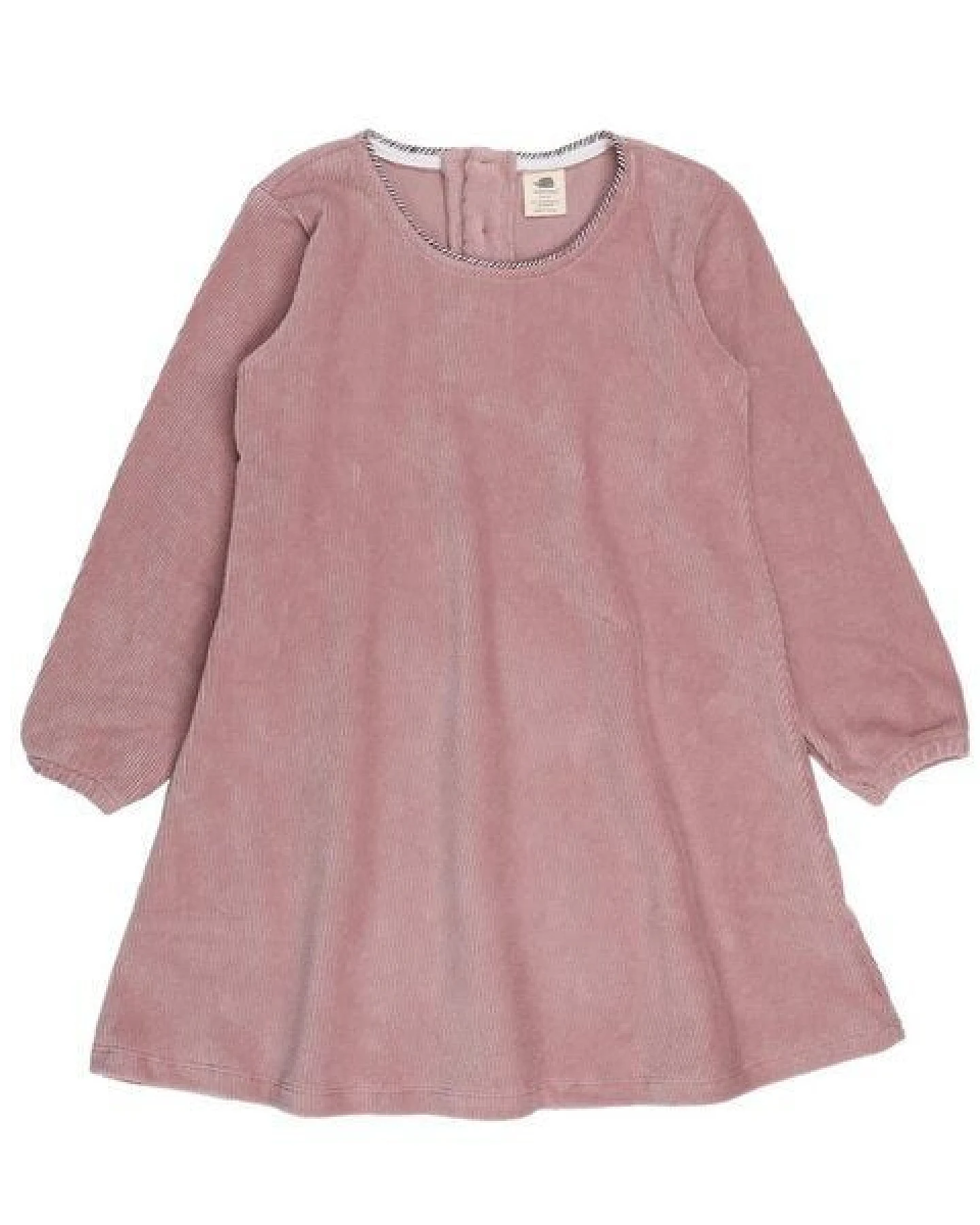Walkiddy Bio-Baumwolle Rosa Cord Kleid - Nachhaltige, GOTS-Zertifizierte Kinderbekleidung – Ansicht 2