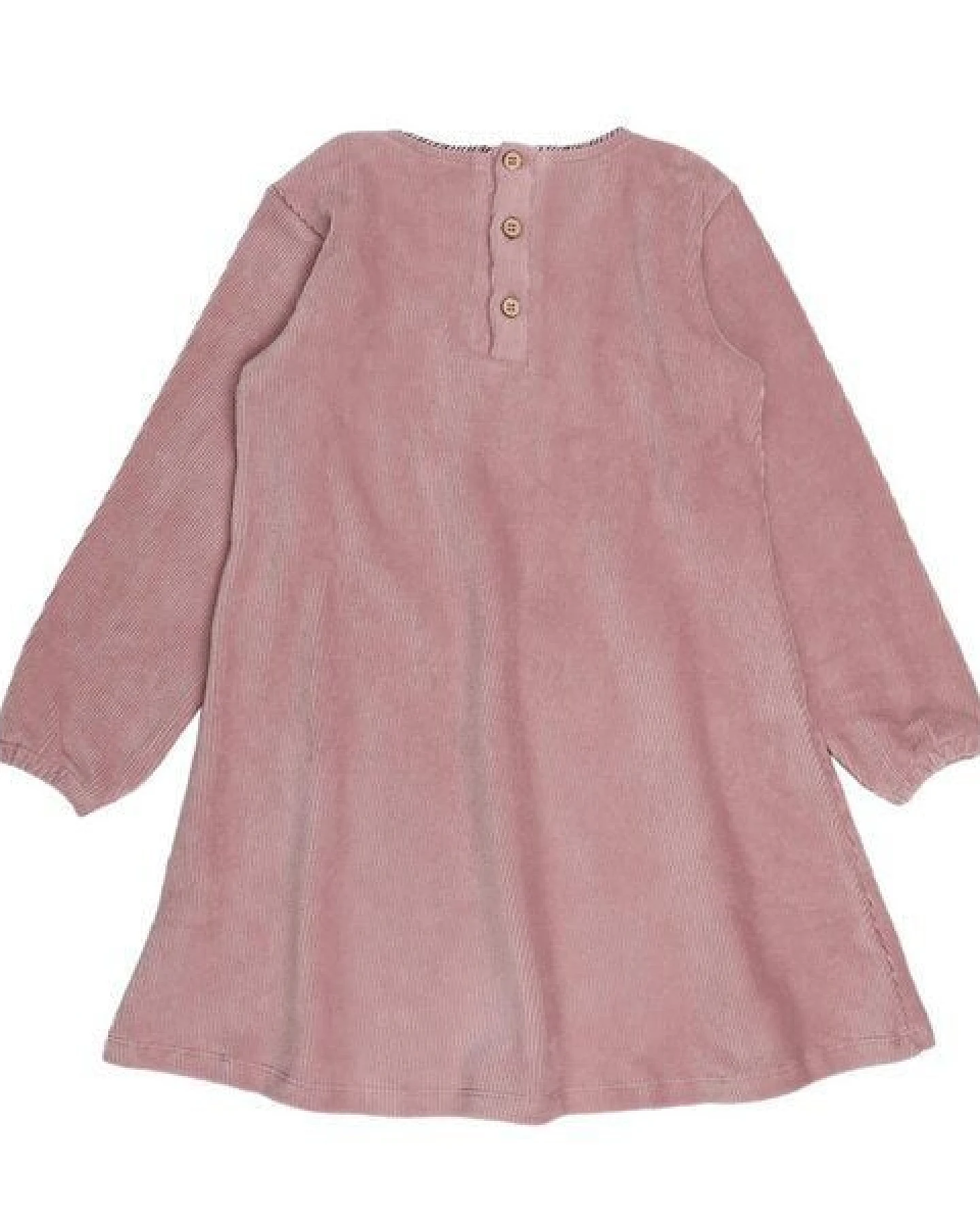 Walkiddy Bio-Baumwolle Rosa Cord Kleid - Nachhaltige, GOTS-Zertifizierte Kinderbekleidung – Ansicht 3