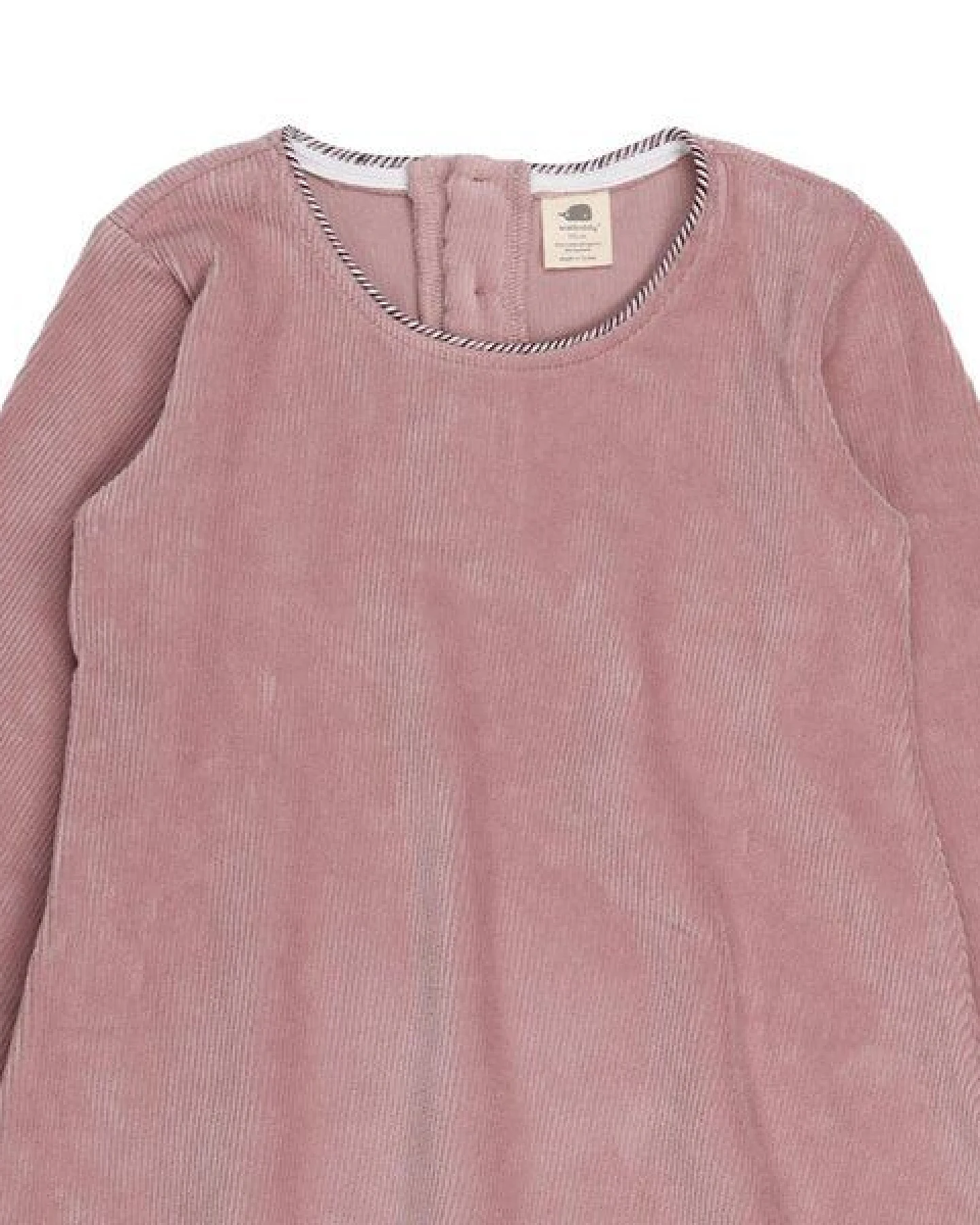 Walkiddy Bio-Baumwolle Rosa Cord Kleid - Nachhaltige, GOTS-Zertifizierte Kinderbekleidung – Ansicht 4