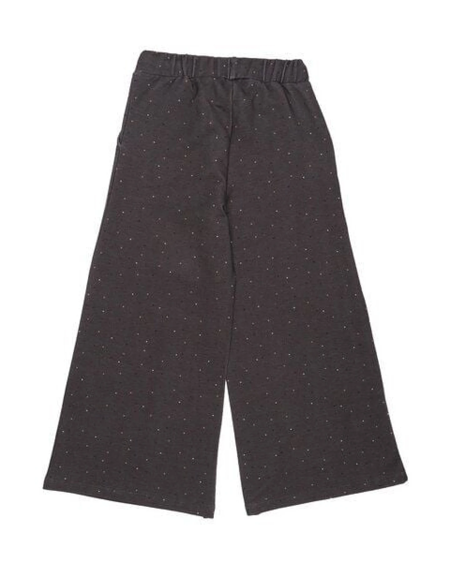 Kinderhose weit GOTS zertifiziert, Bio-Baumwolle, grau, „Colorful Dots“, weich, elastischer Bund – Walkiddy – Ansicht 3
