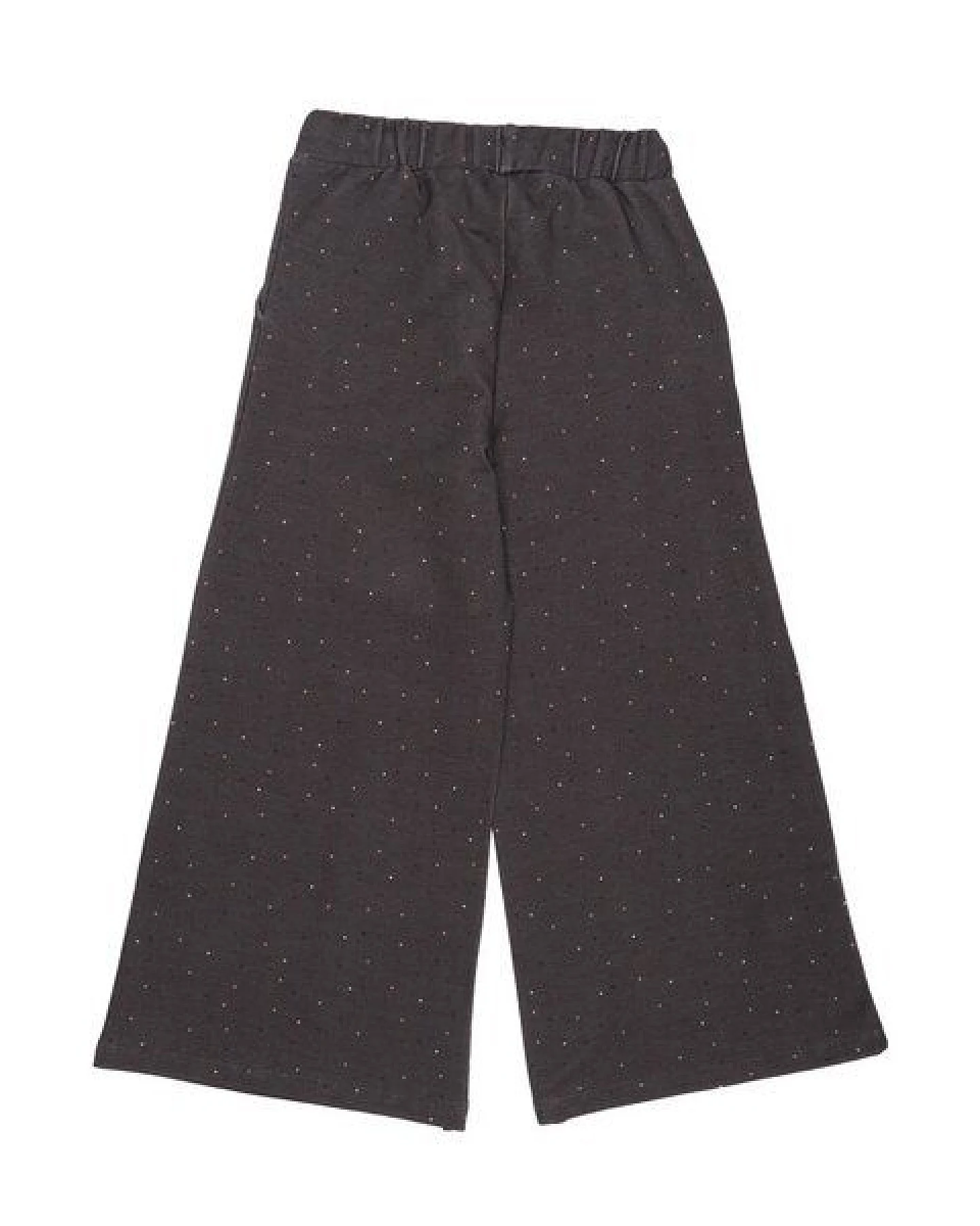 Kinderhose weit GOTS zertifiziert, Bio-Baumwolle, grau, „Colorful Dots“, weich, elastischer Bund – Walkiddy – Ansicht 3