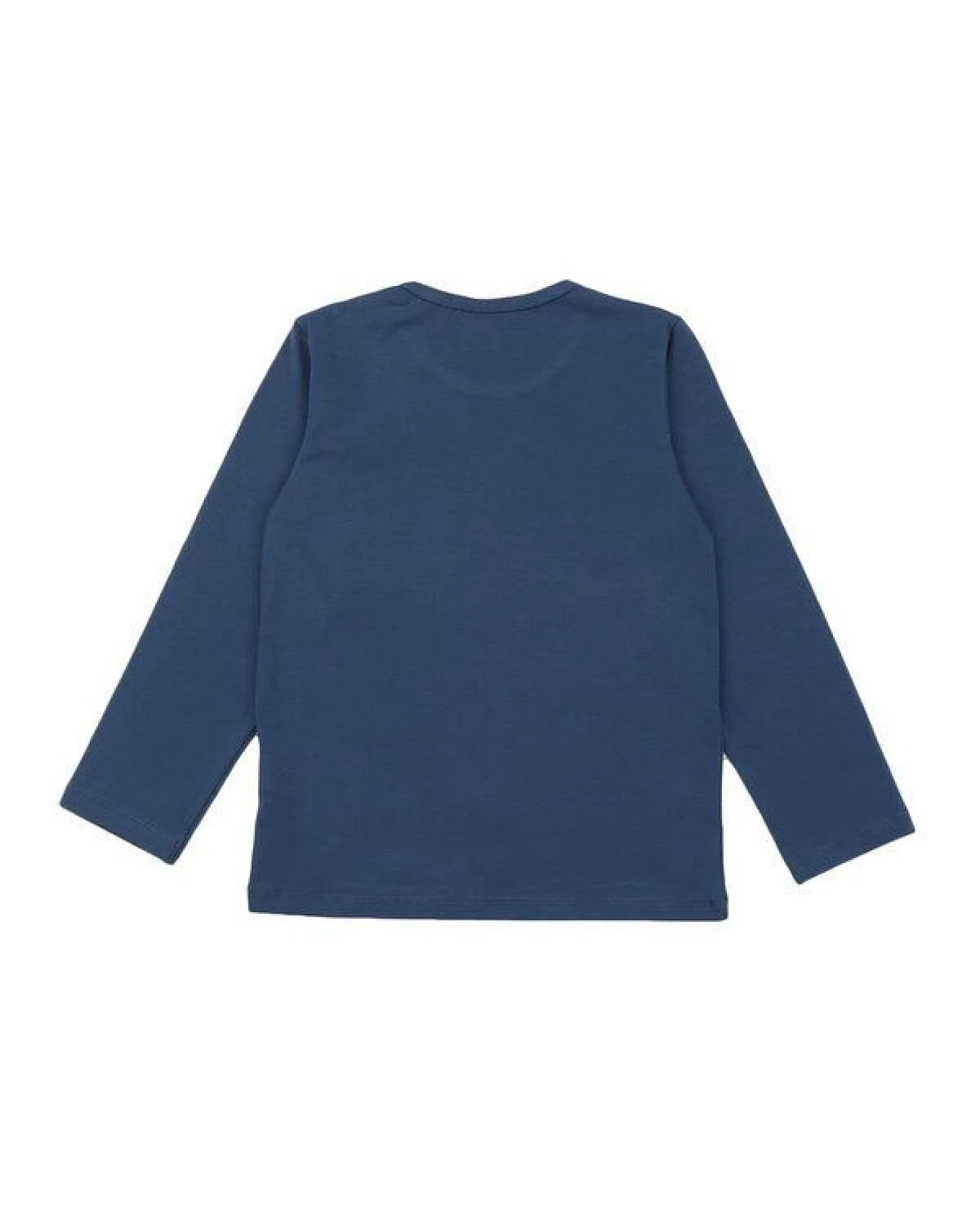Kinder Langarmshirt GOTS zertifiziert Bio-Baumwolle, Blau, Hunde-Motiv, Walkiddy – Ansicht 3