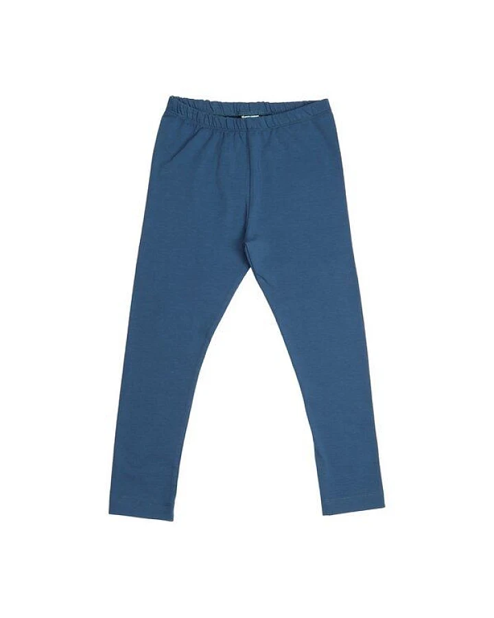 Kinder Leggings GOTS zertifiziert, Bio-Baumwolle, navy, weich & elastisch, bequemer Bund, Alltag – Walkiddy