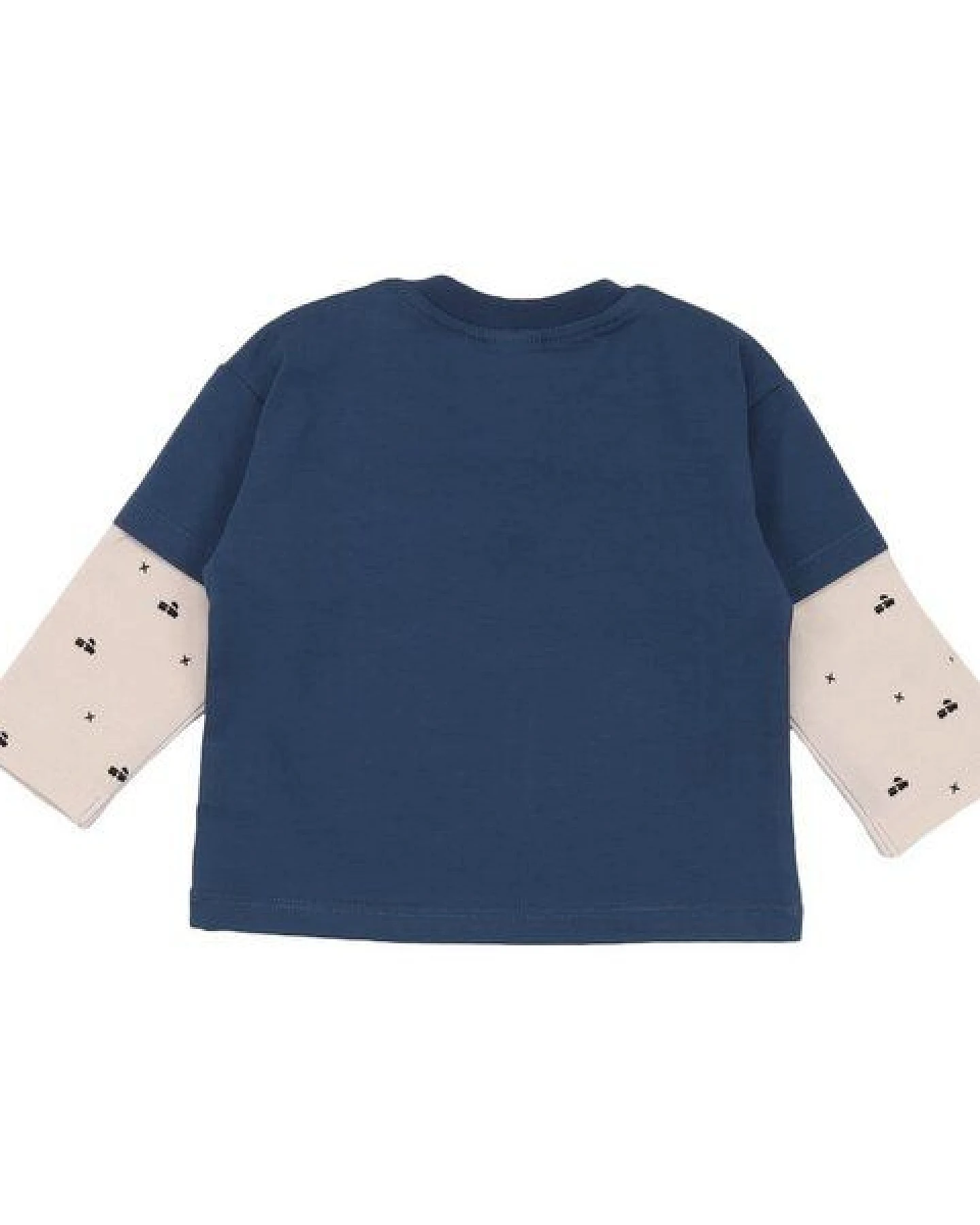 Walkiddy Tiny Trains Shirt - Bio-Baumwolle, Nachhaltig & Umweltbewusst - Blau Kinderkleidung – GOTS zertifiziert – Ansicht 3