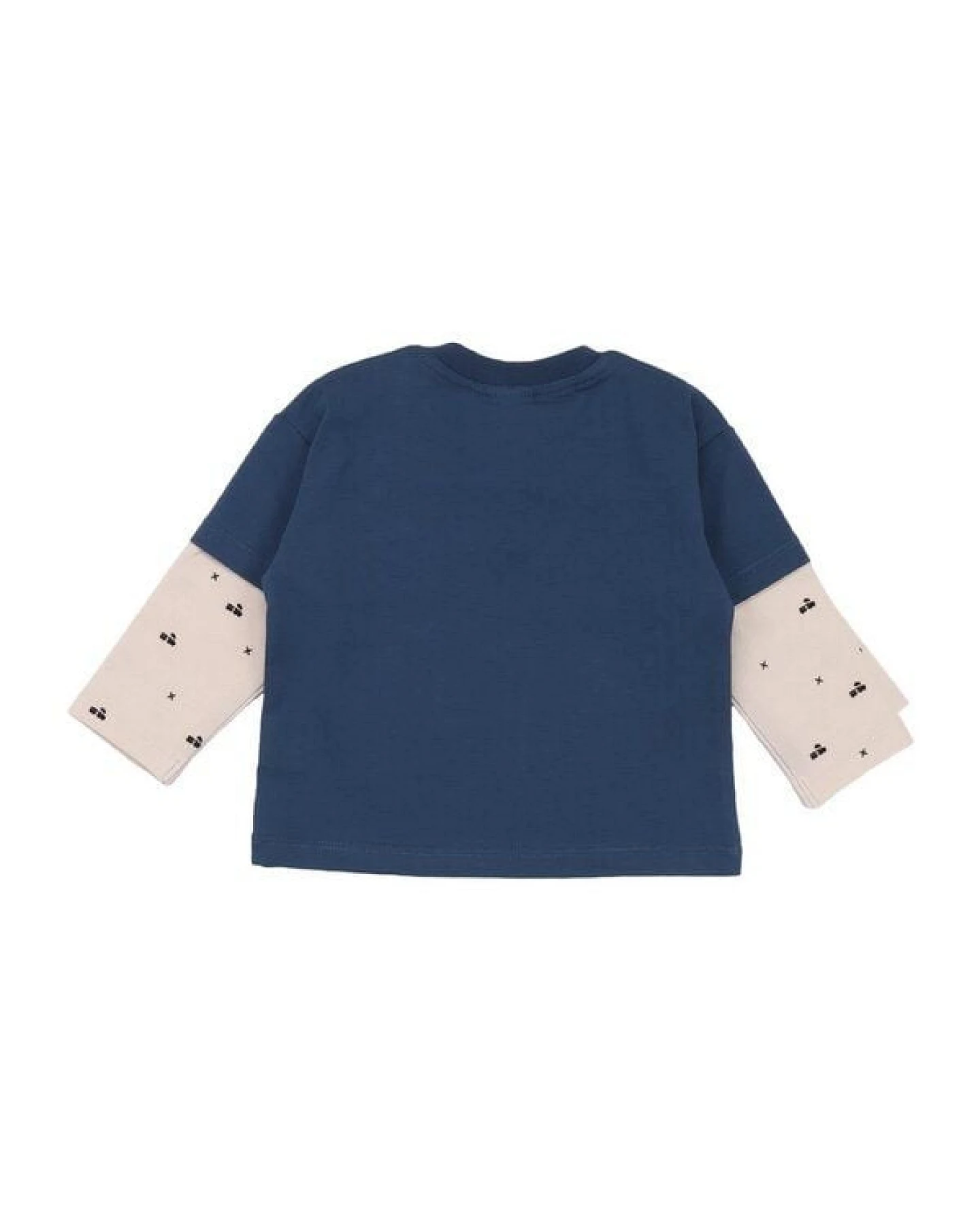 Walkiddy Tiny Trains Shirt - Bio-Baumwolle - Blau Kinderkleidung – GOTS zertifiziert – Ansicht 3