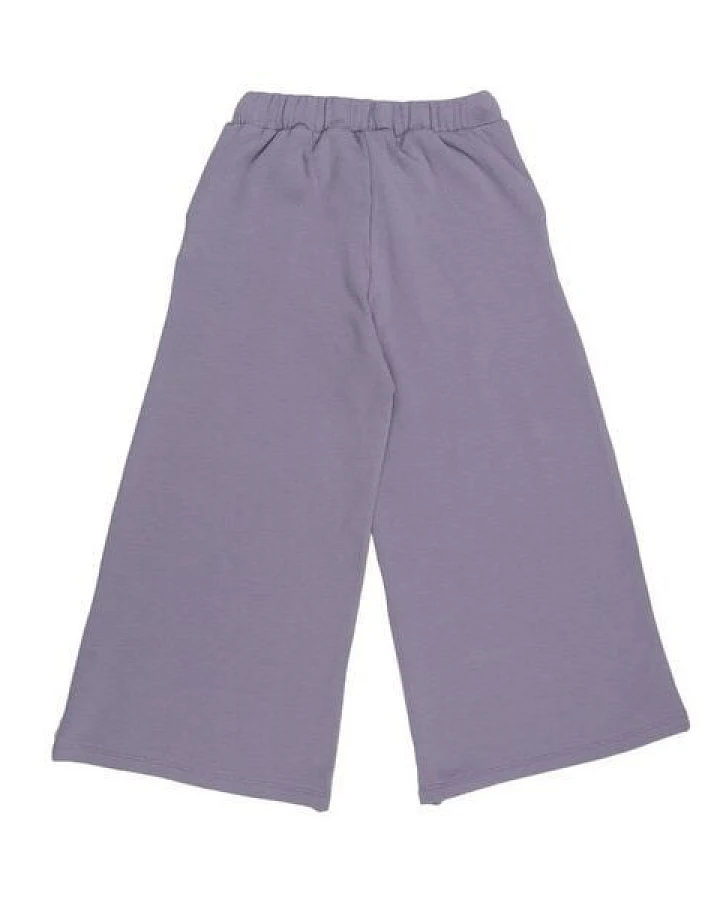 Kinderhose weit GOTS zertifiziert, Bio-Baumwolle, lila, weich, bequemer Bund mit Kordel, Alltag – Walkiddy