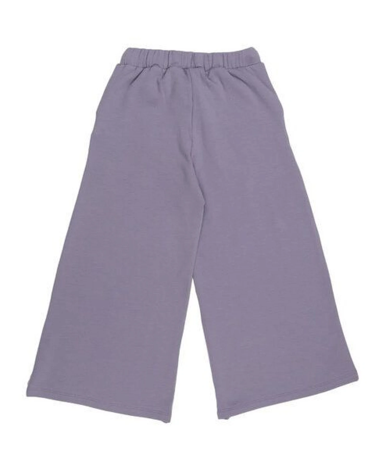 Kinderhose weit GOTS zertifiziert, Bio-Baumwolle, lila, weich, bequemer Bund mit Kordel, Alltag – Walkiddy – Ansicht 2