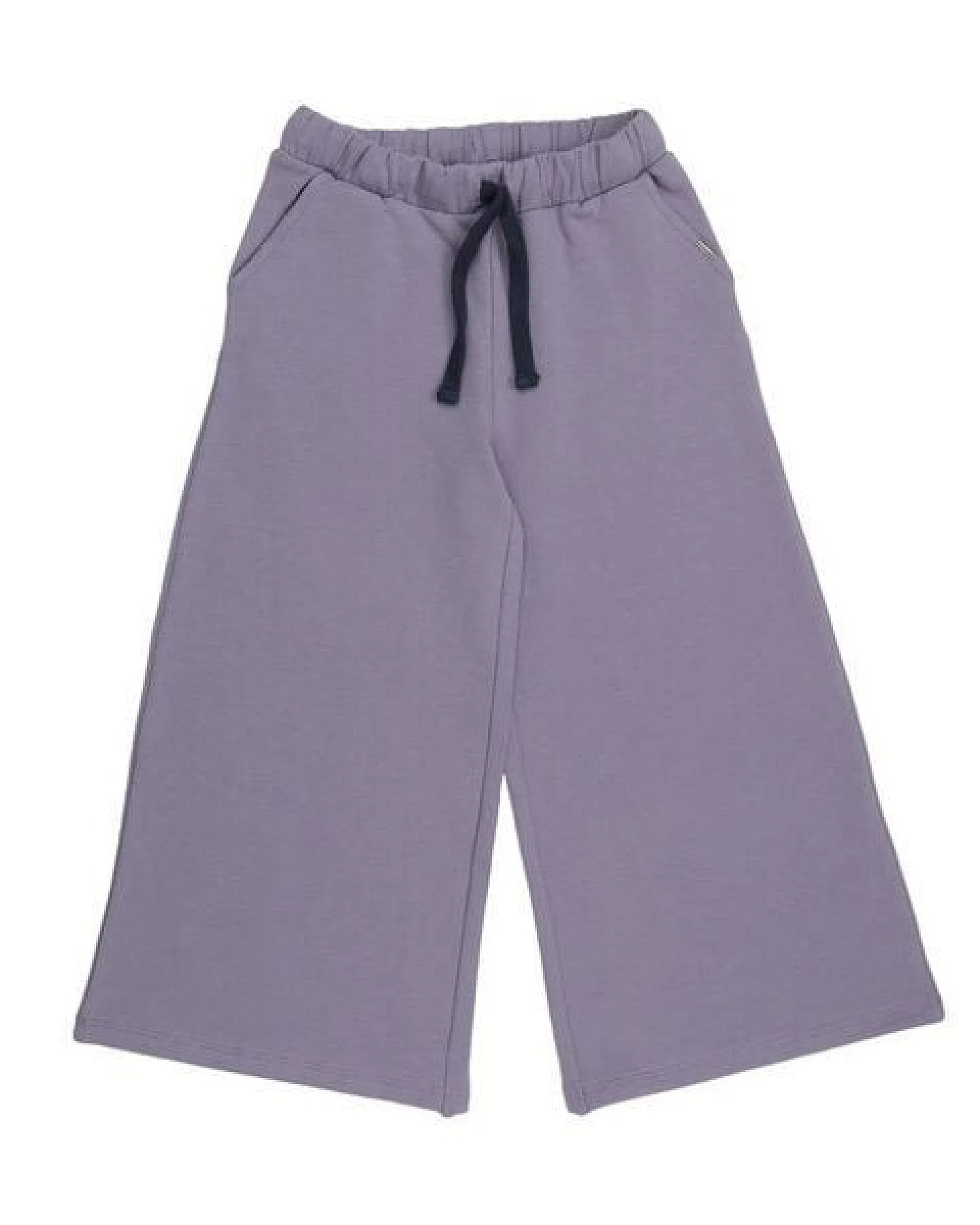 Kinderhose weit GOTS zertifiziert, Bio-Baumwolle, lila, weich, bequemer Bund mit Kordel, Alltag – Walkiddy – Ansicht 4