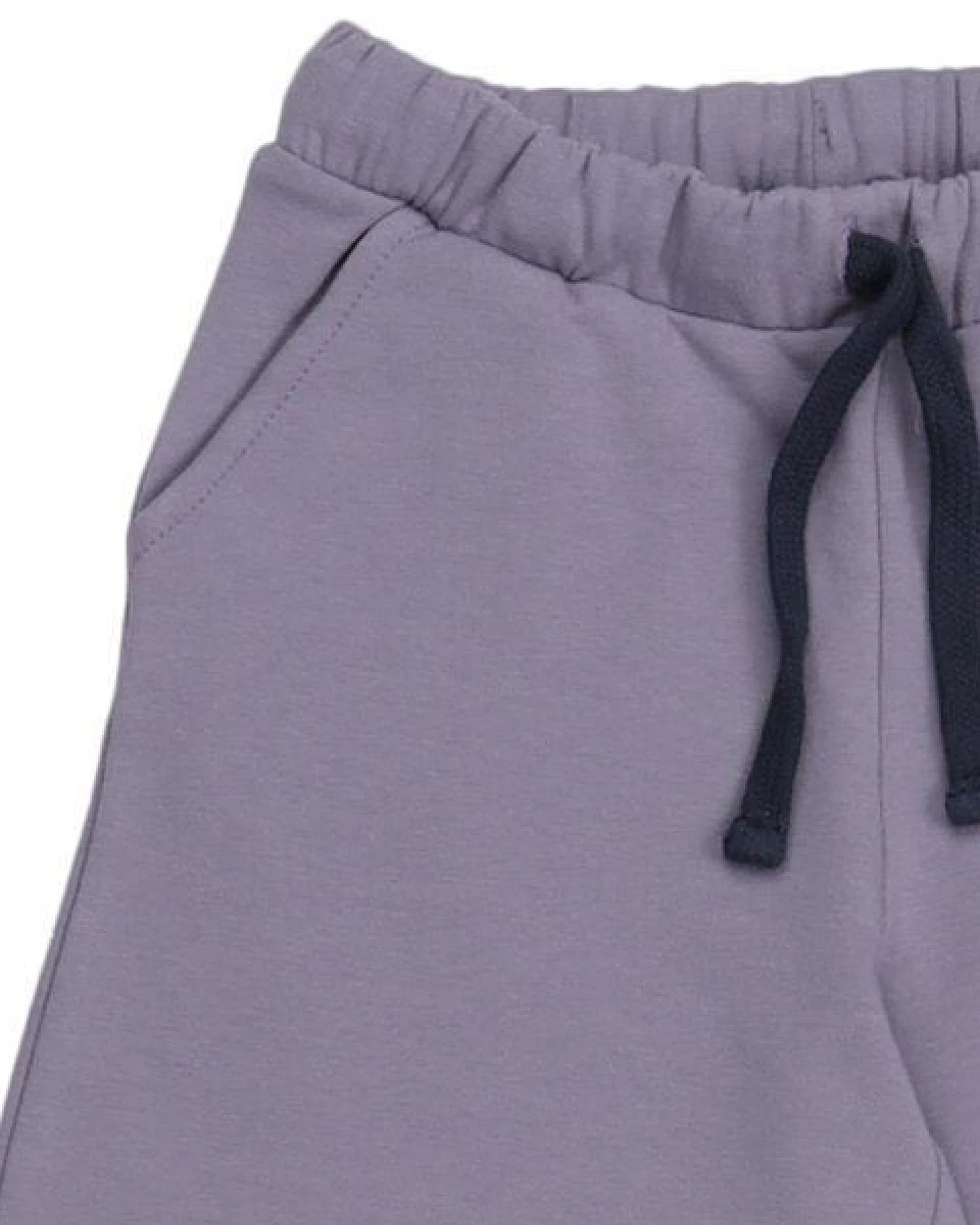 Kinderhose weit GOTS zertifiziert, Bio-Baumwolle, lila, weich, bequemer Bund mit Kordel, Alltag – Walkiddy – Ansicht 3